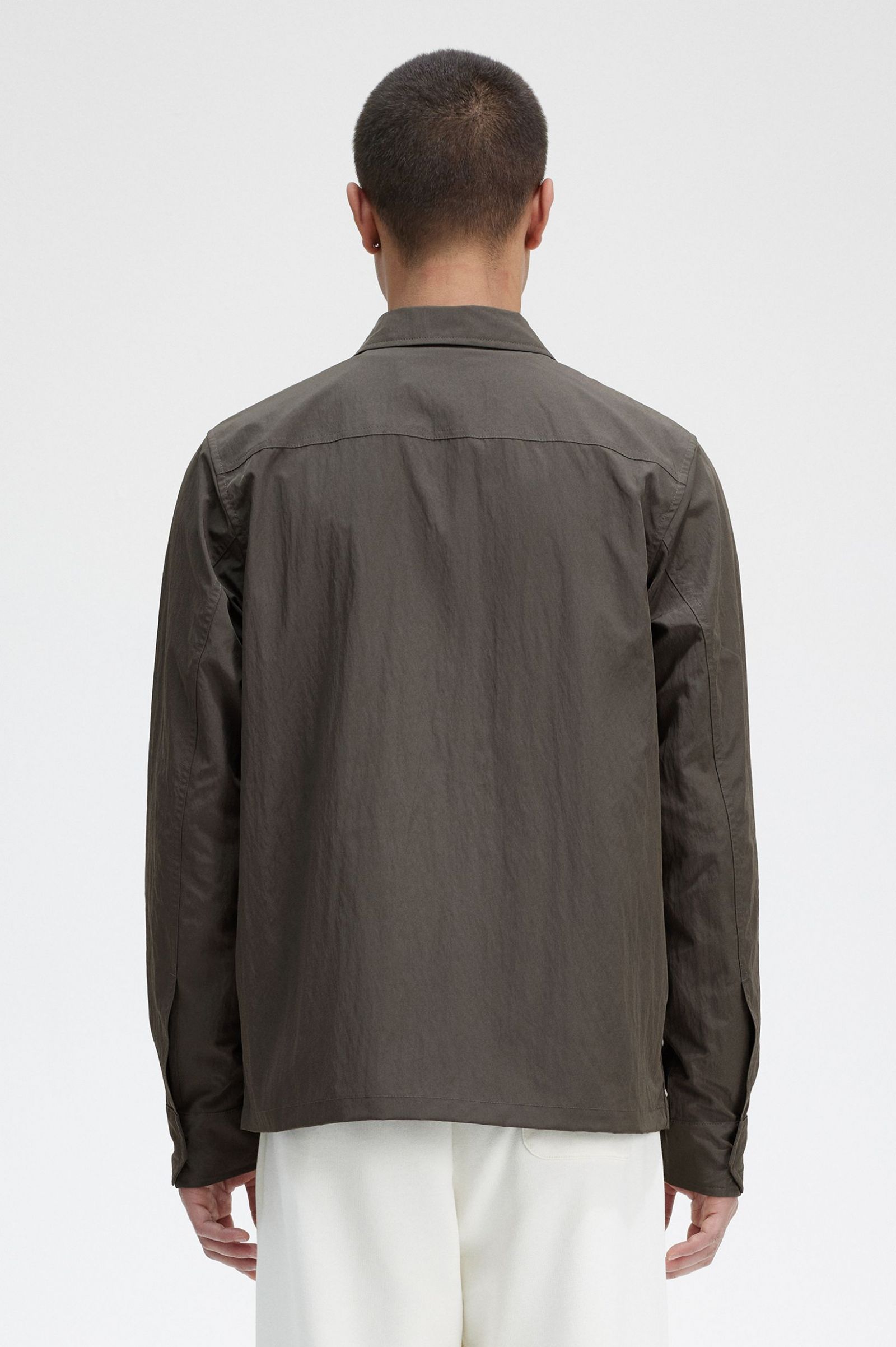 Lightweight Zip-Through Overshirt Field Green
