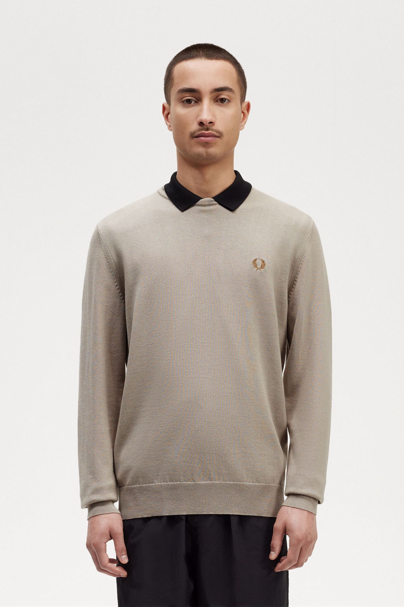 Classic Crew Neck Jumper Dark Oatmeal