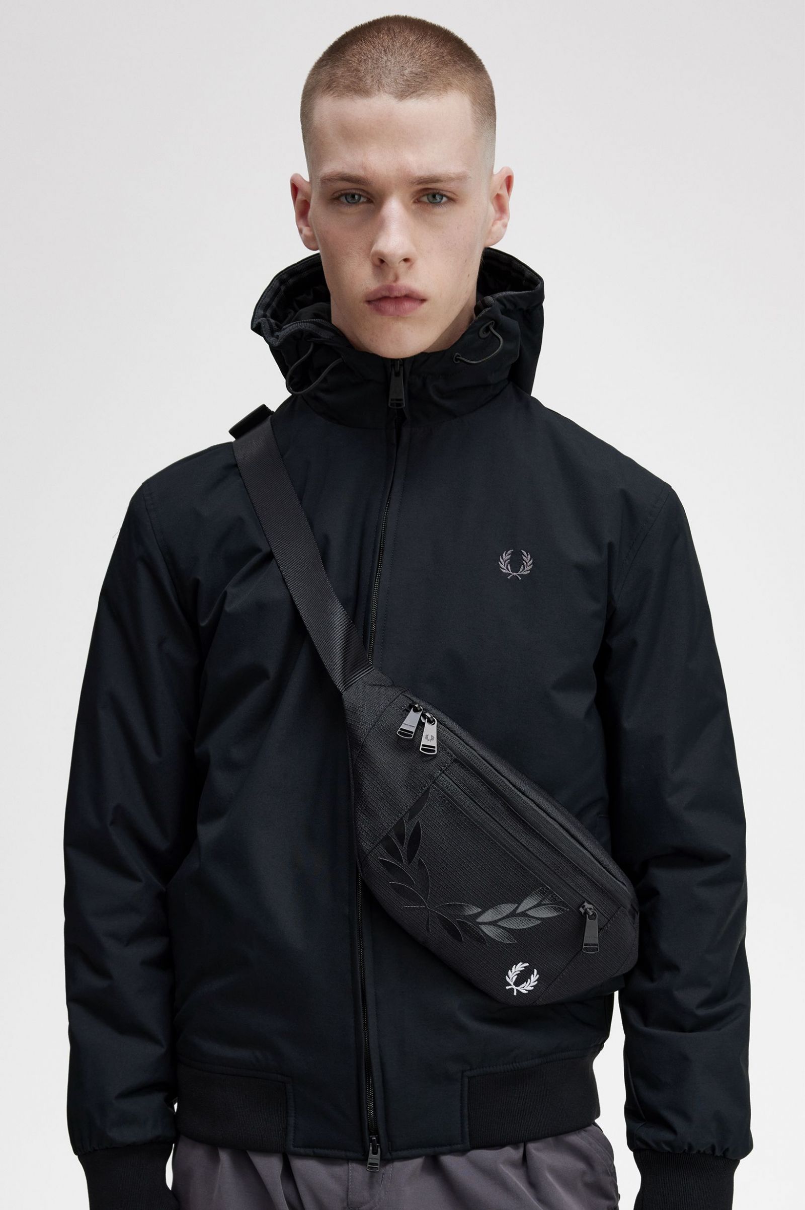 Padded Hooded Brentham Jacket Black / Gunmetal
