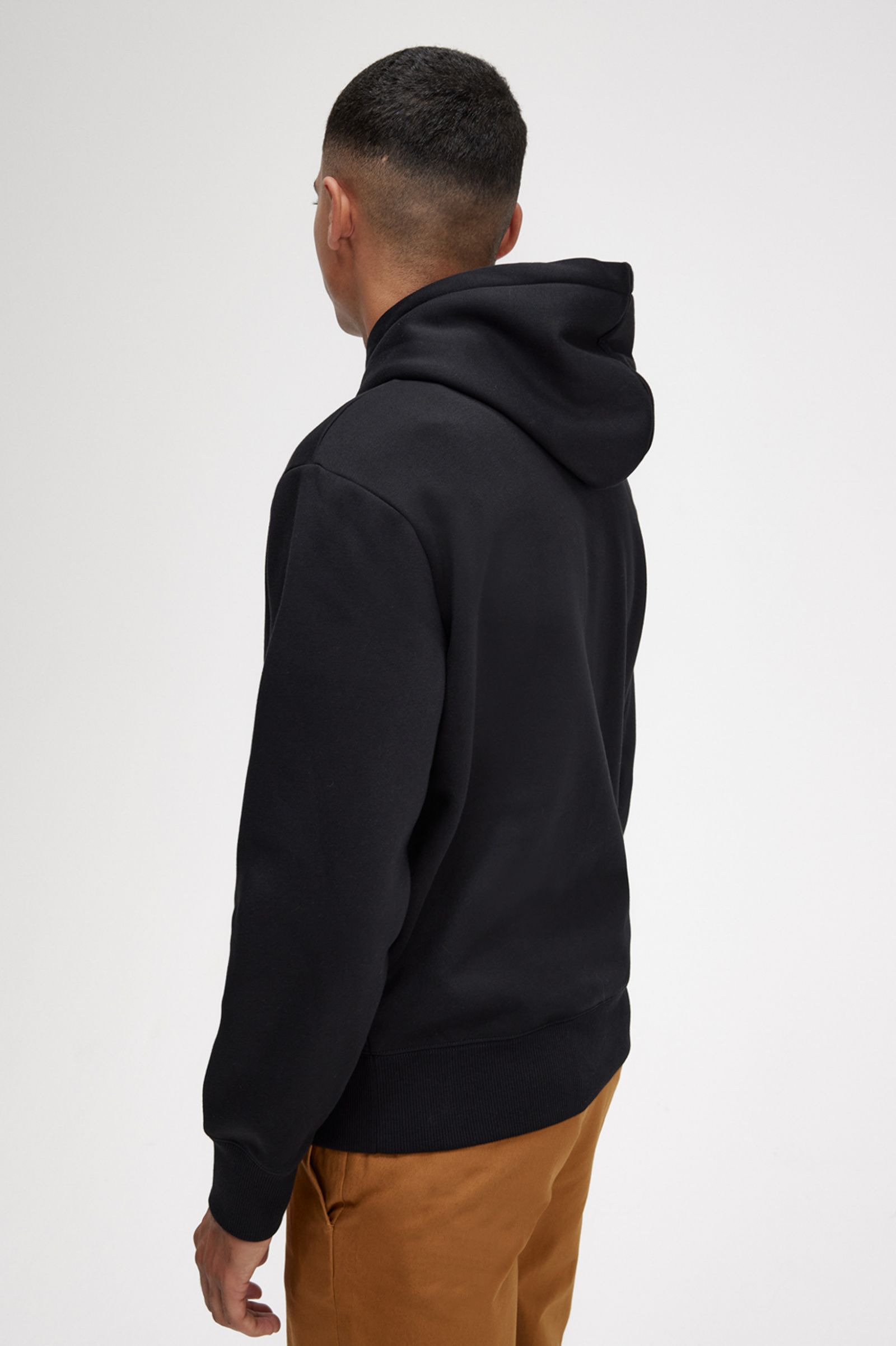 Embroidered Hooded Sweatshirt Black