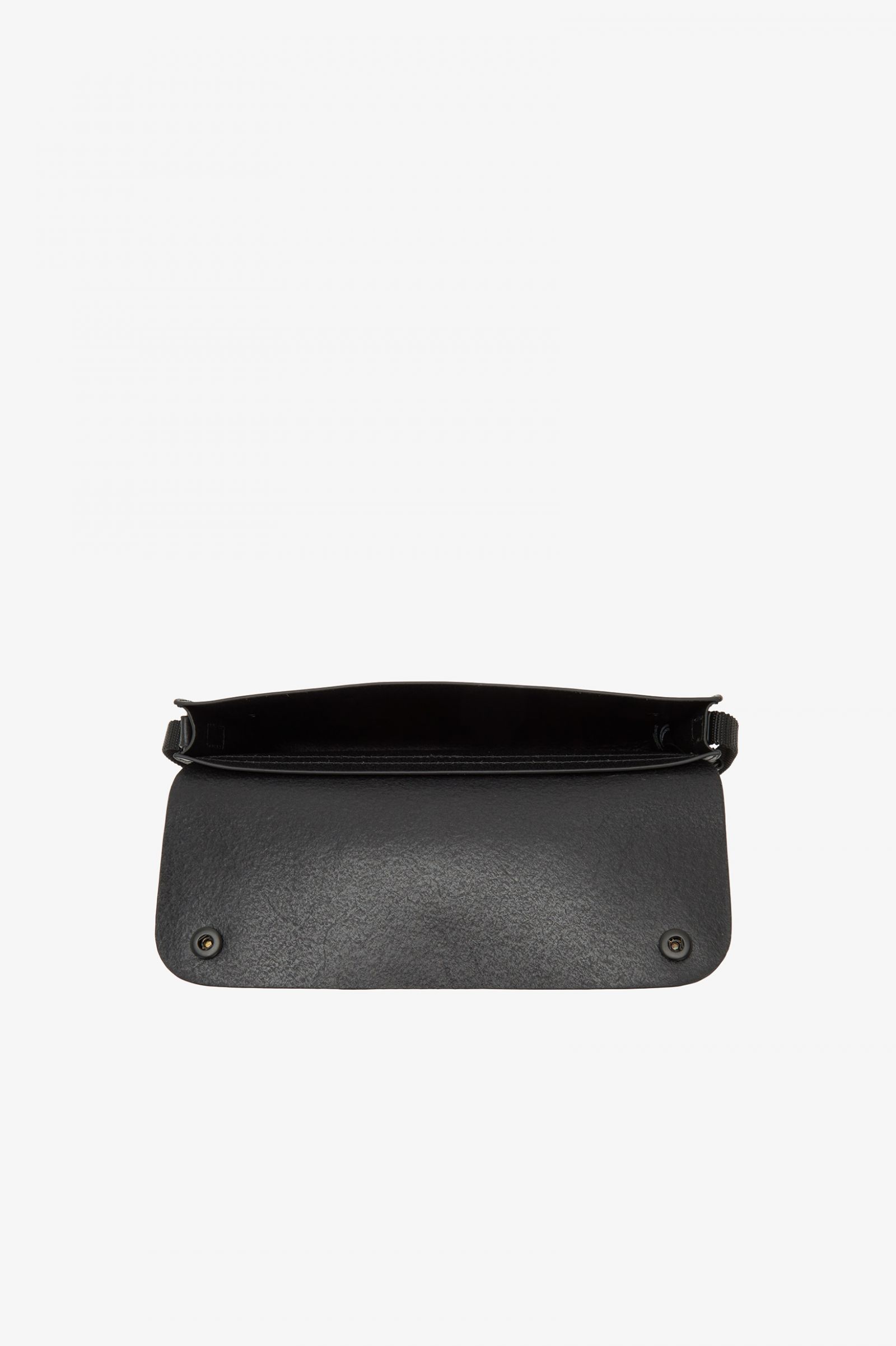 Burnished Leather Sacoche Bag Black