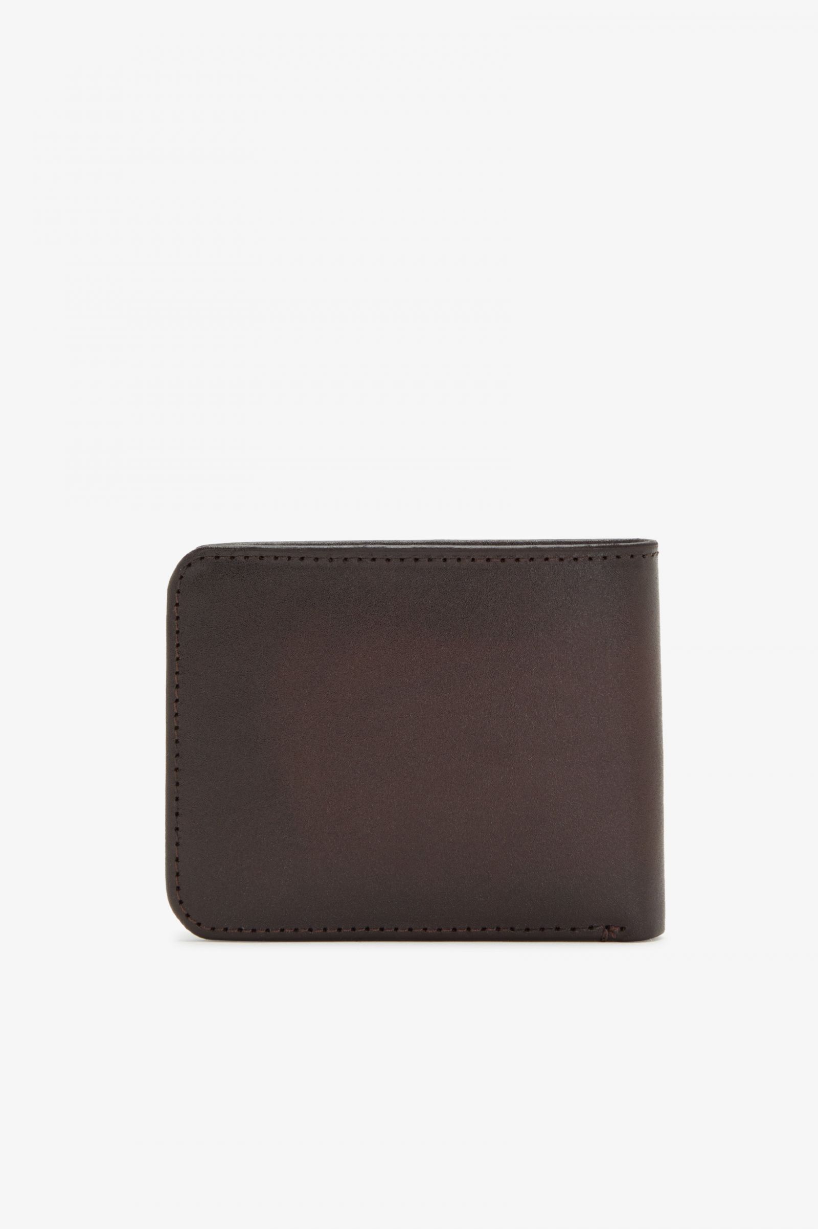 Burnished Leather Billfold Wallet Oxblood