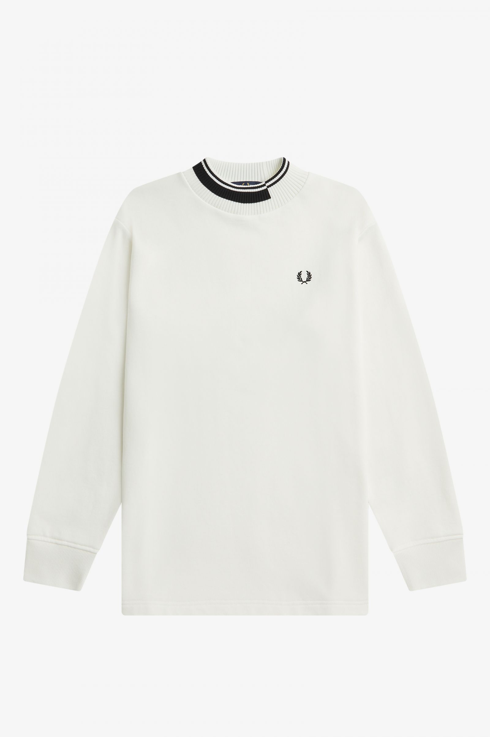 Tipped Trim Sweatshirt Snow White