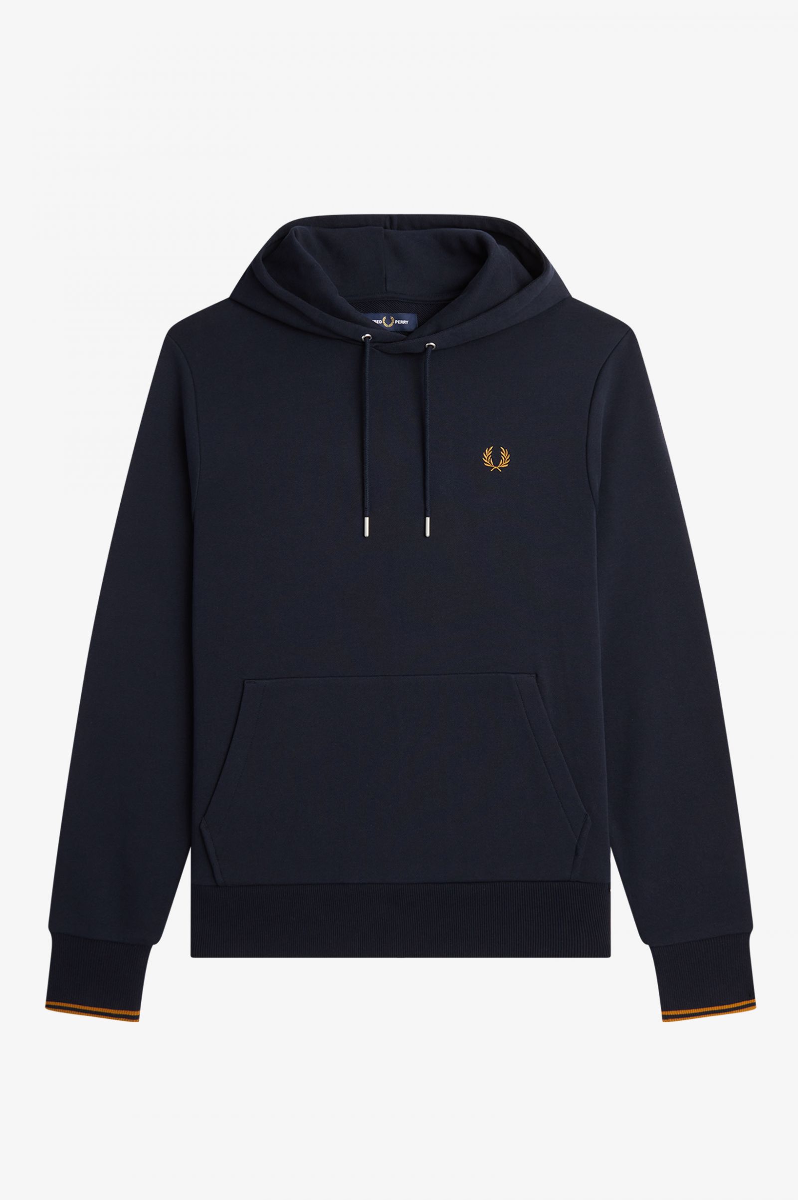 Tipped Hooded Sweatshirt Navy / Dark Caramel