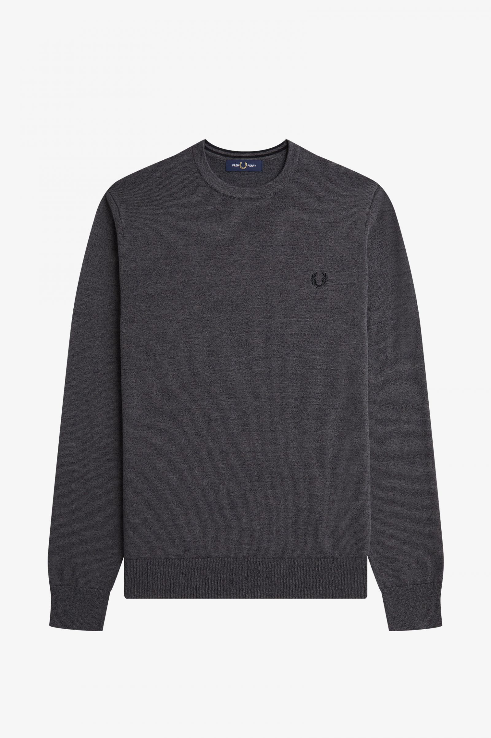 Classic Crew Neck Jumper Dark Grey Marl