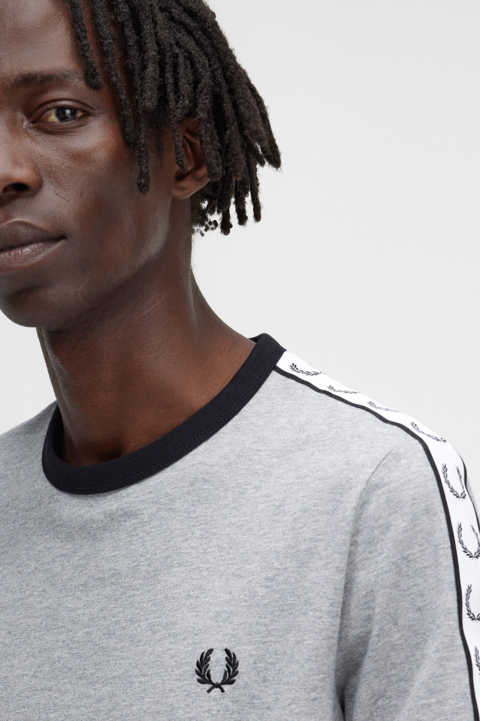 Taped Ringer T-Shirt Steel Marl