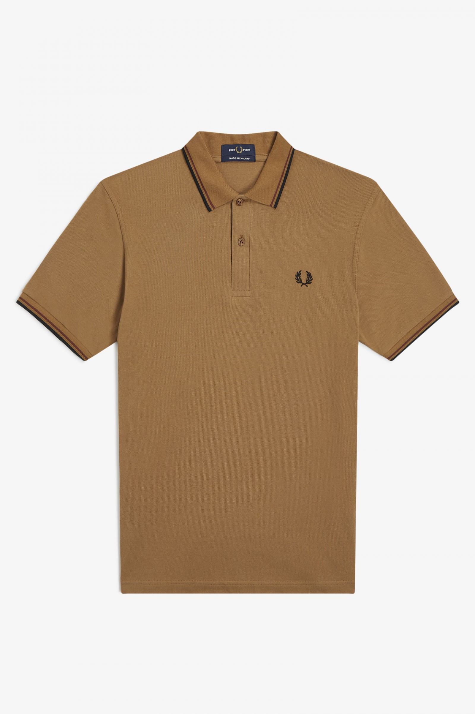 The Fred Perry ShirtM12 Dark Caramel / Whisky Brown / Black
