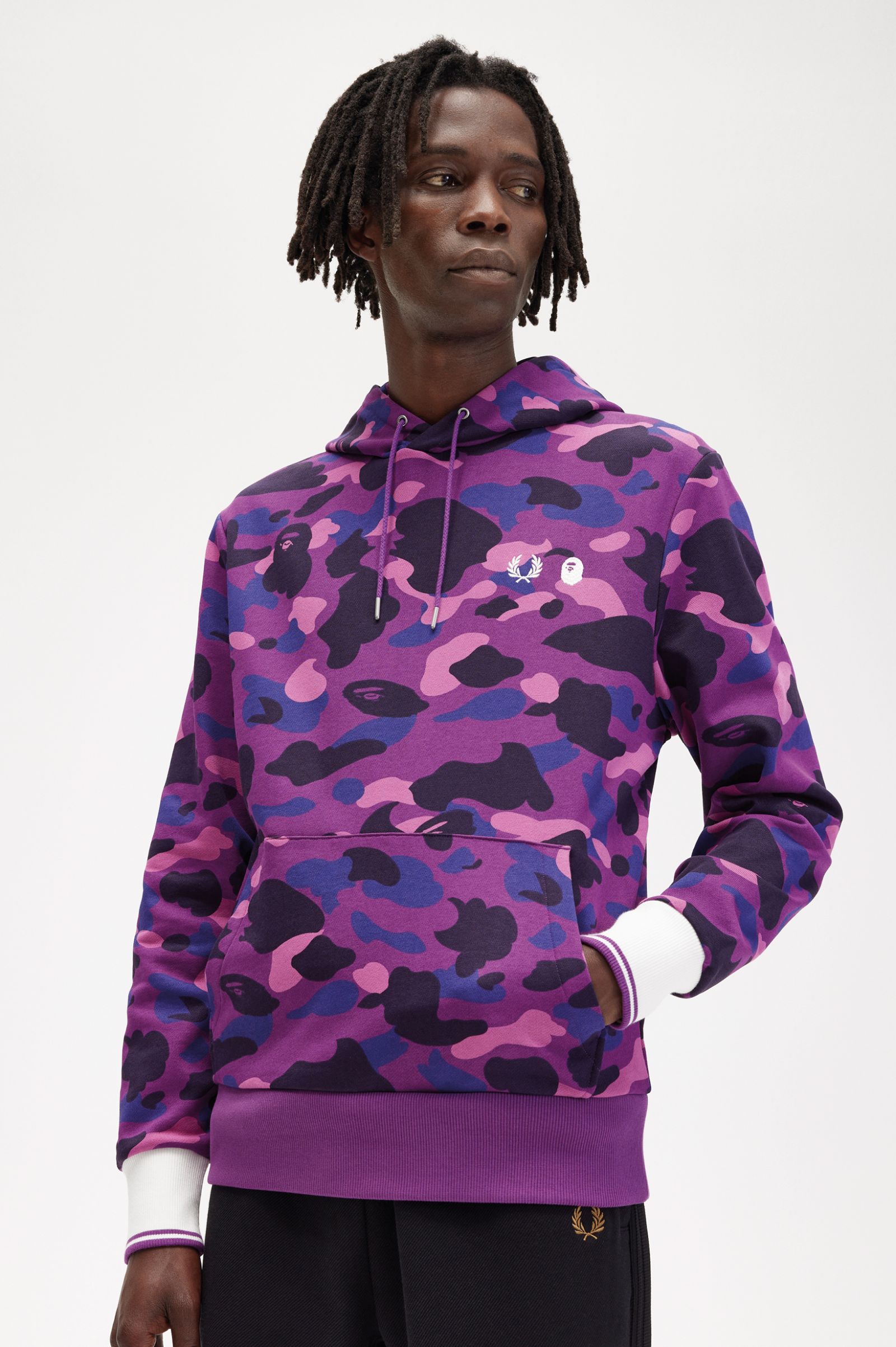 A Bathing Ape®Camouflage Hooded Sweatshirt Black