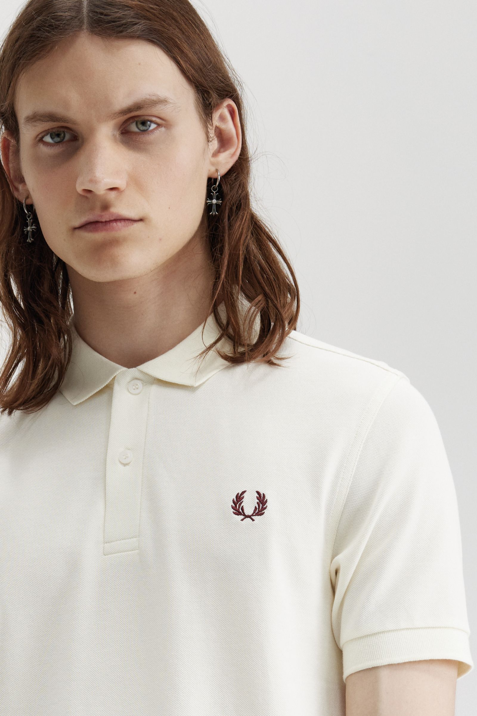 The Fred Perry ShirtM6000 Ecru / Oxblood