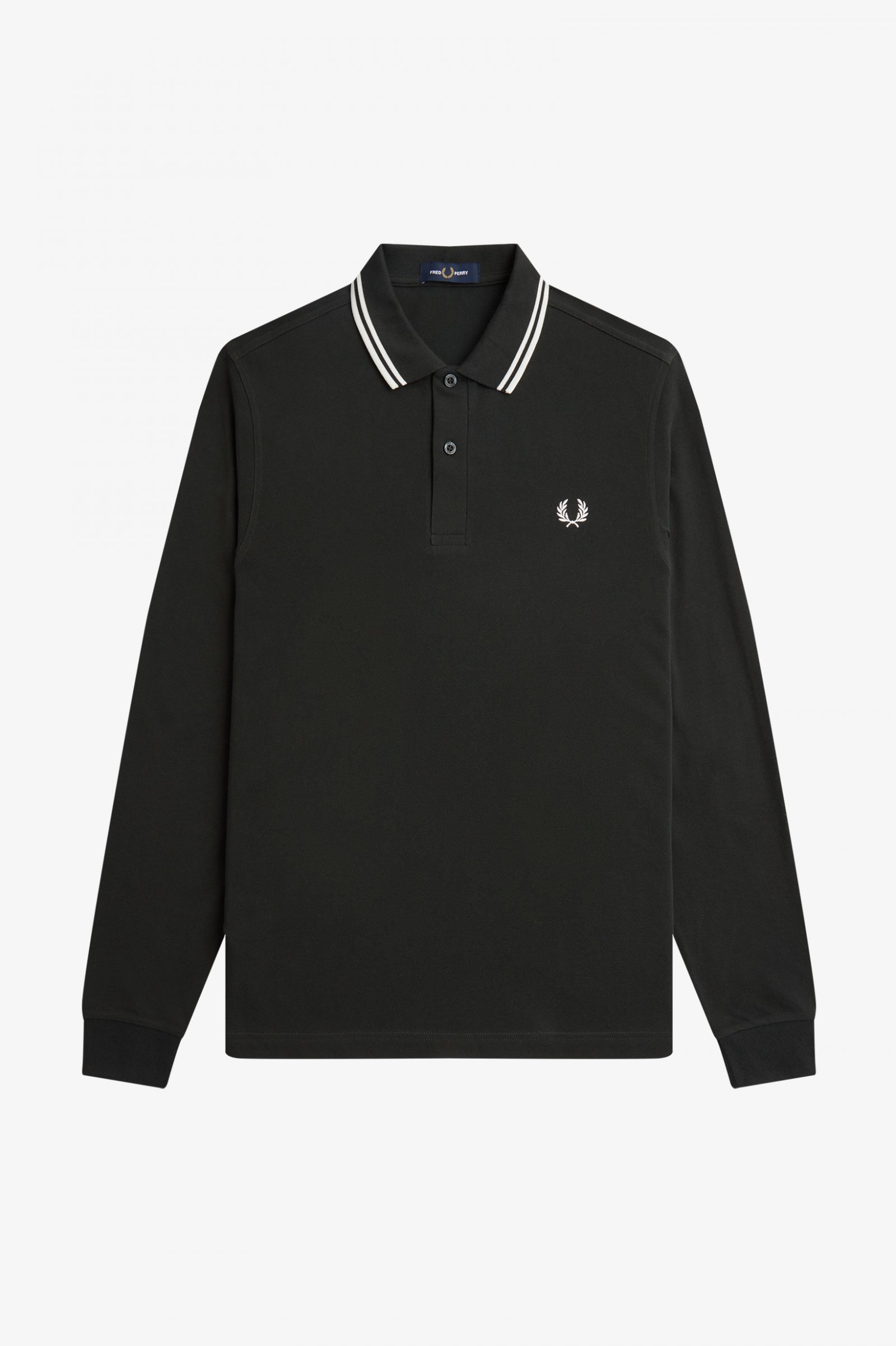 The Fred Perry ShirtM3636 Night Green / Snow White / Snow White