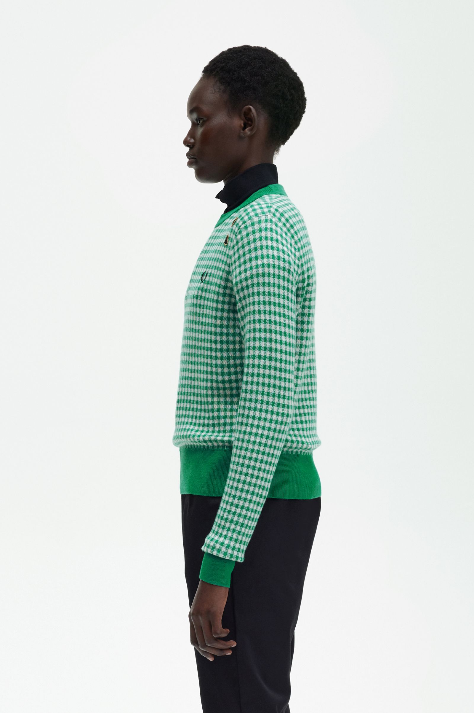 Amy Winehouse FoundationGingham Jumper Fred Perry Green
