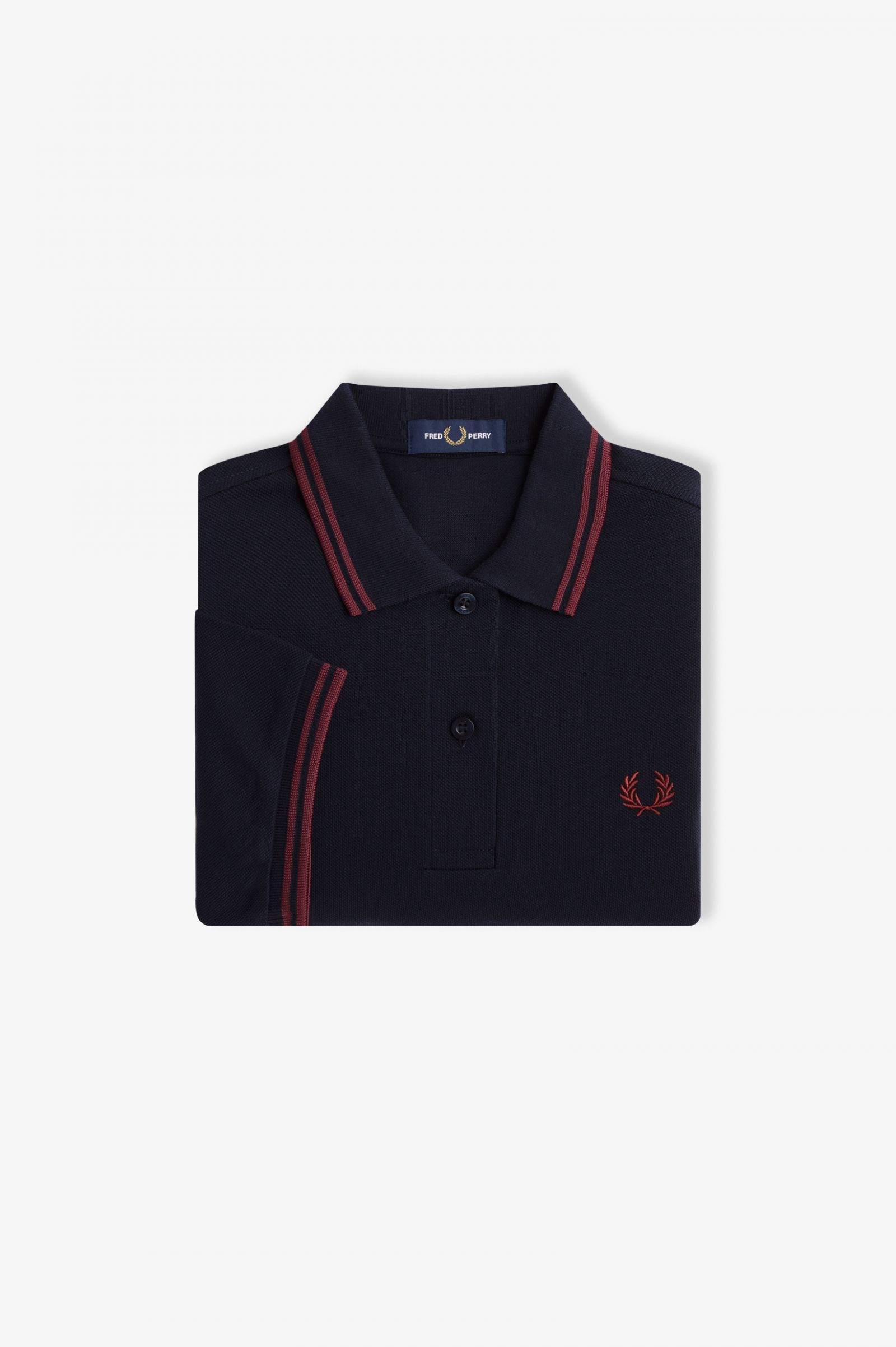 The Fred Perry ShirtG3600 Navy / Oxblood / Oxblood