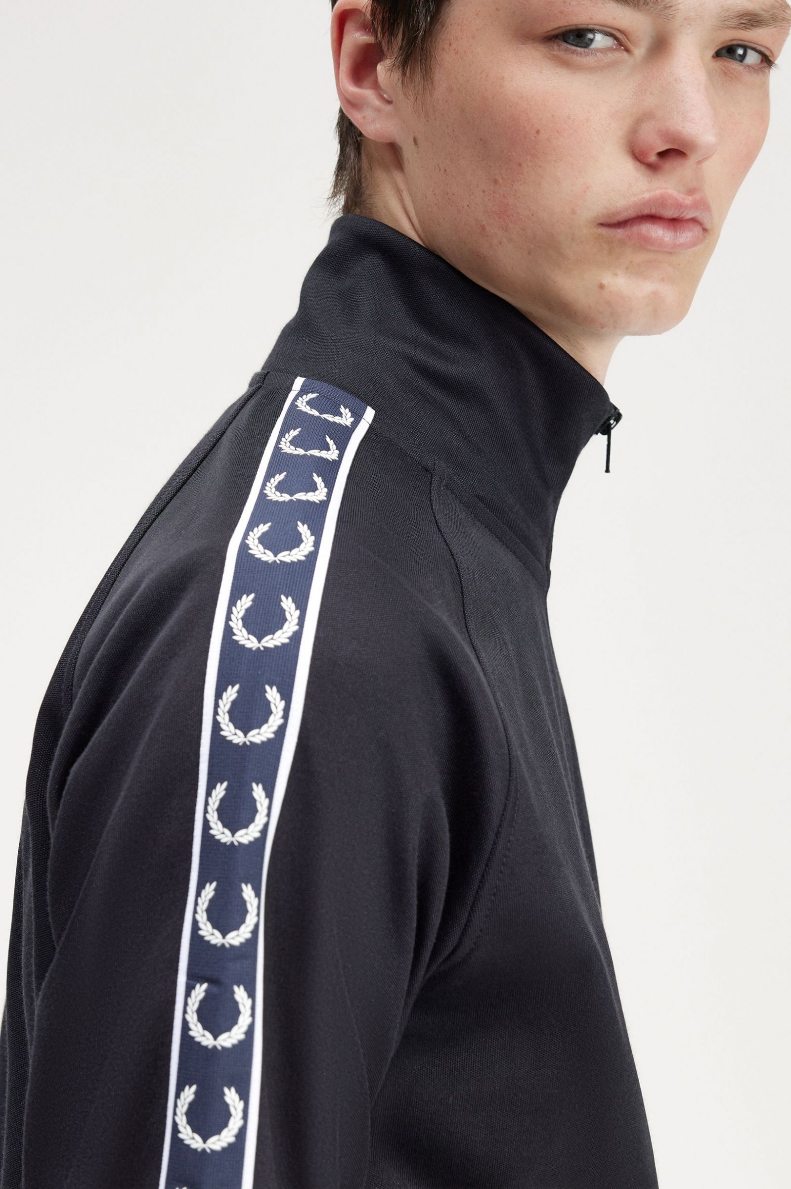 Contrast Tape Track Jacket Navy / Navy