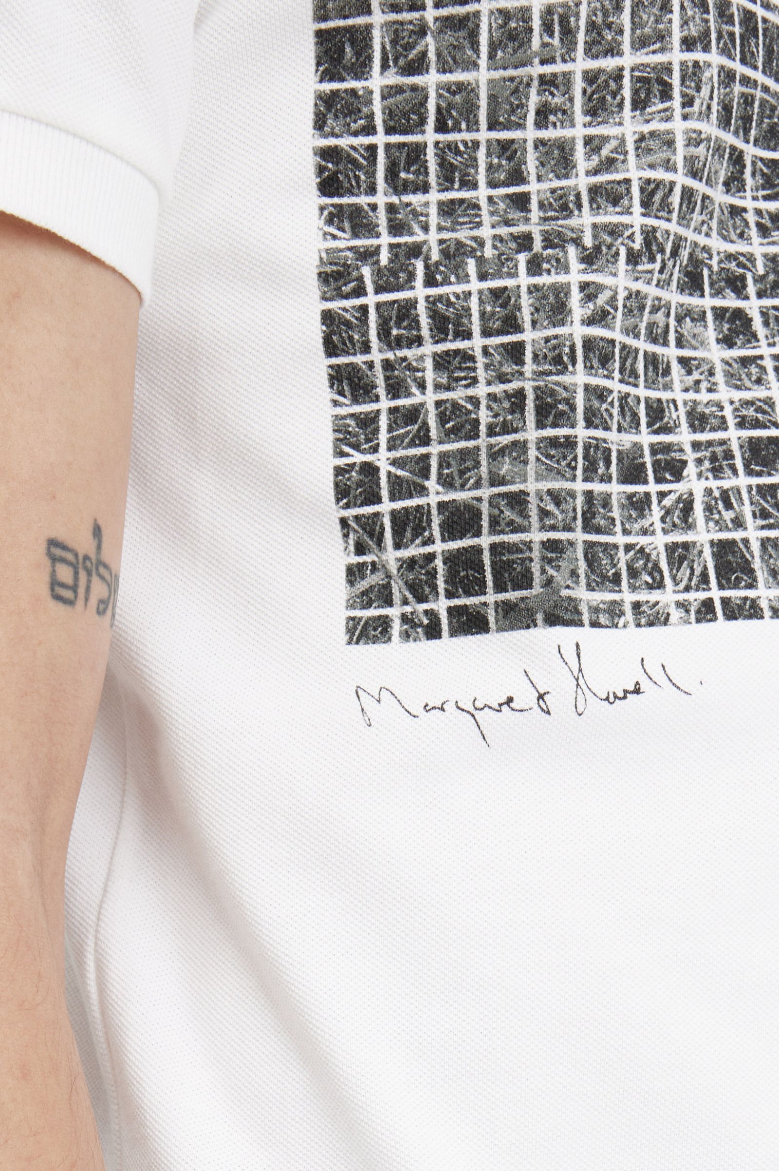 Margaret HowellTennis Print Fred Perry Shirt Ecru / Night Green