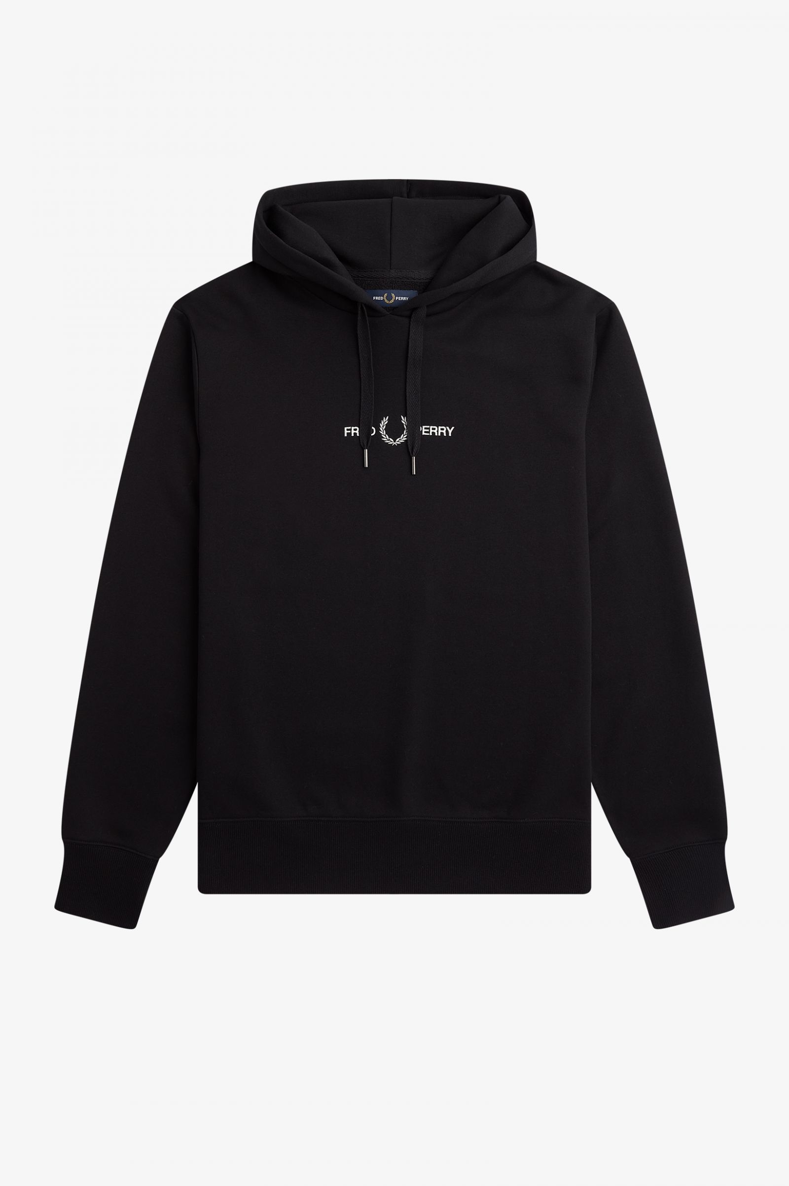 Embroidered Hooded Sweatshirt Black