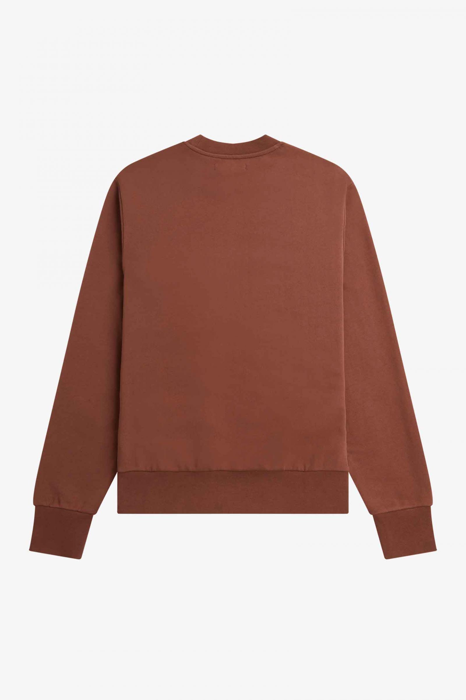 Badge Detail Crew Neck Sweatshirt Whisky Brown