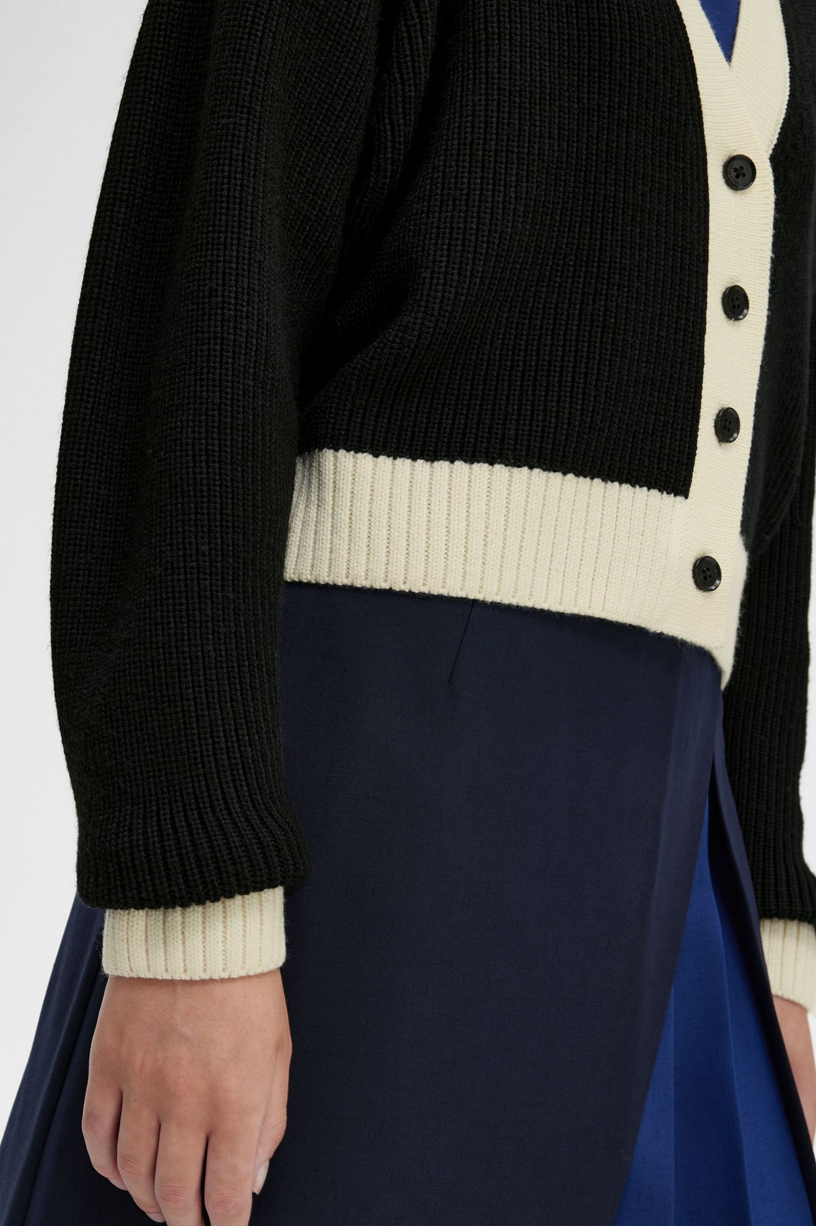 Button-Through Cardigan Black