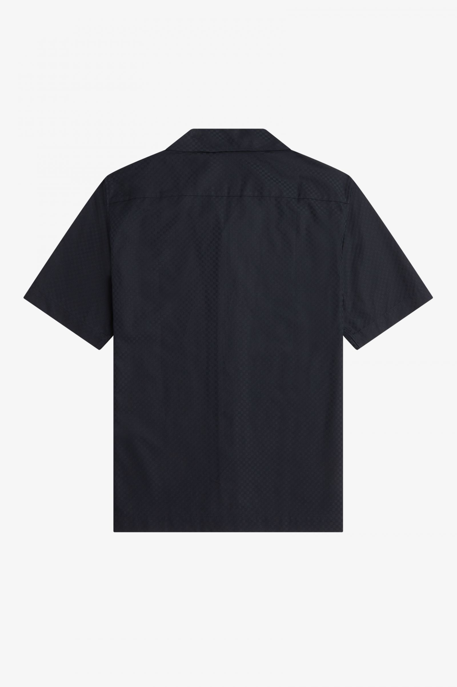 Chequerboard Revere Collar Shirt Black