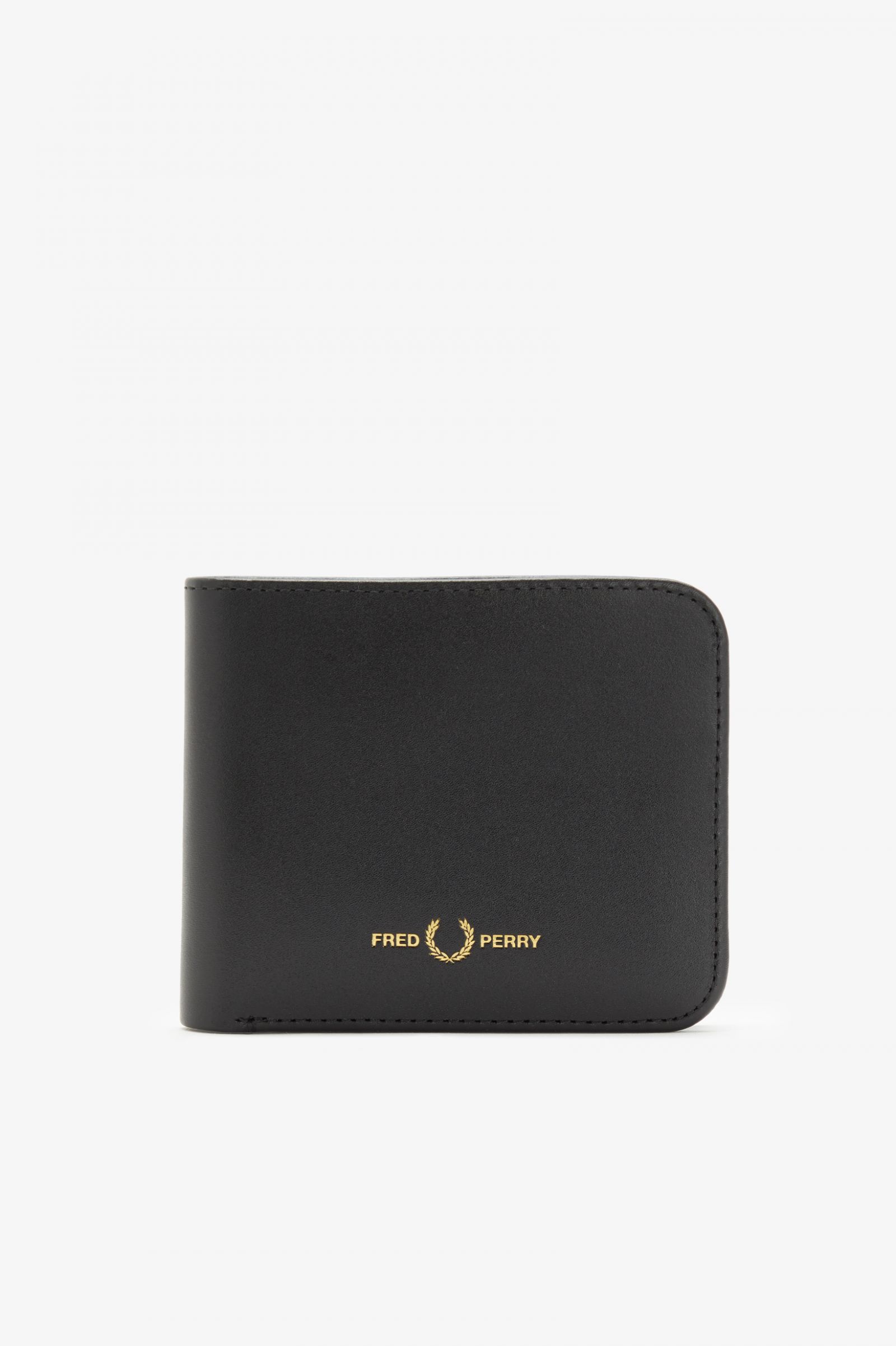 Burnished Leather Billfold Wallet Black