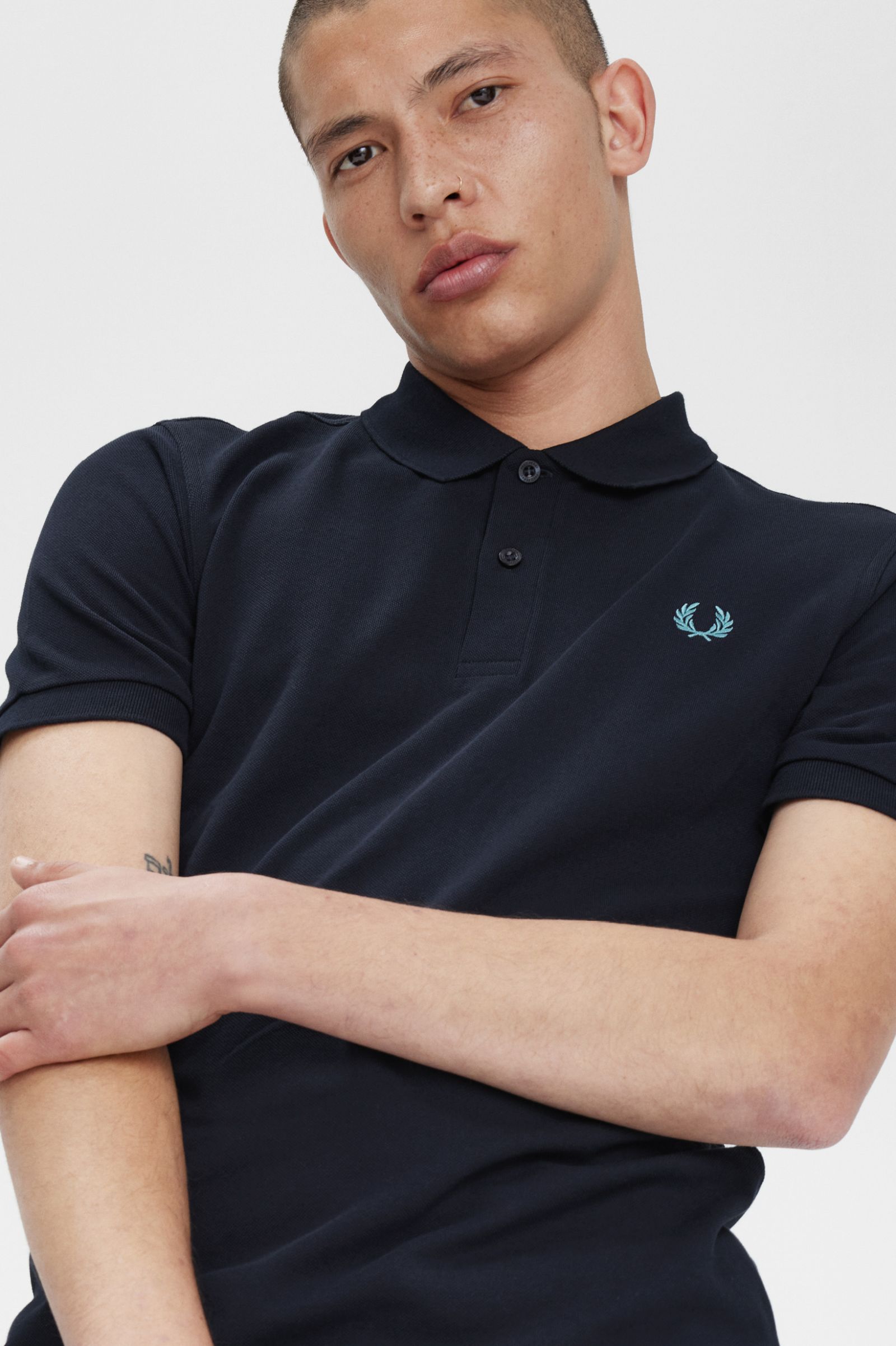 The Fred Perry ShirtM6000 Navy / Deep Mint