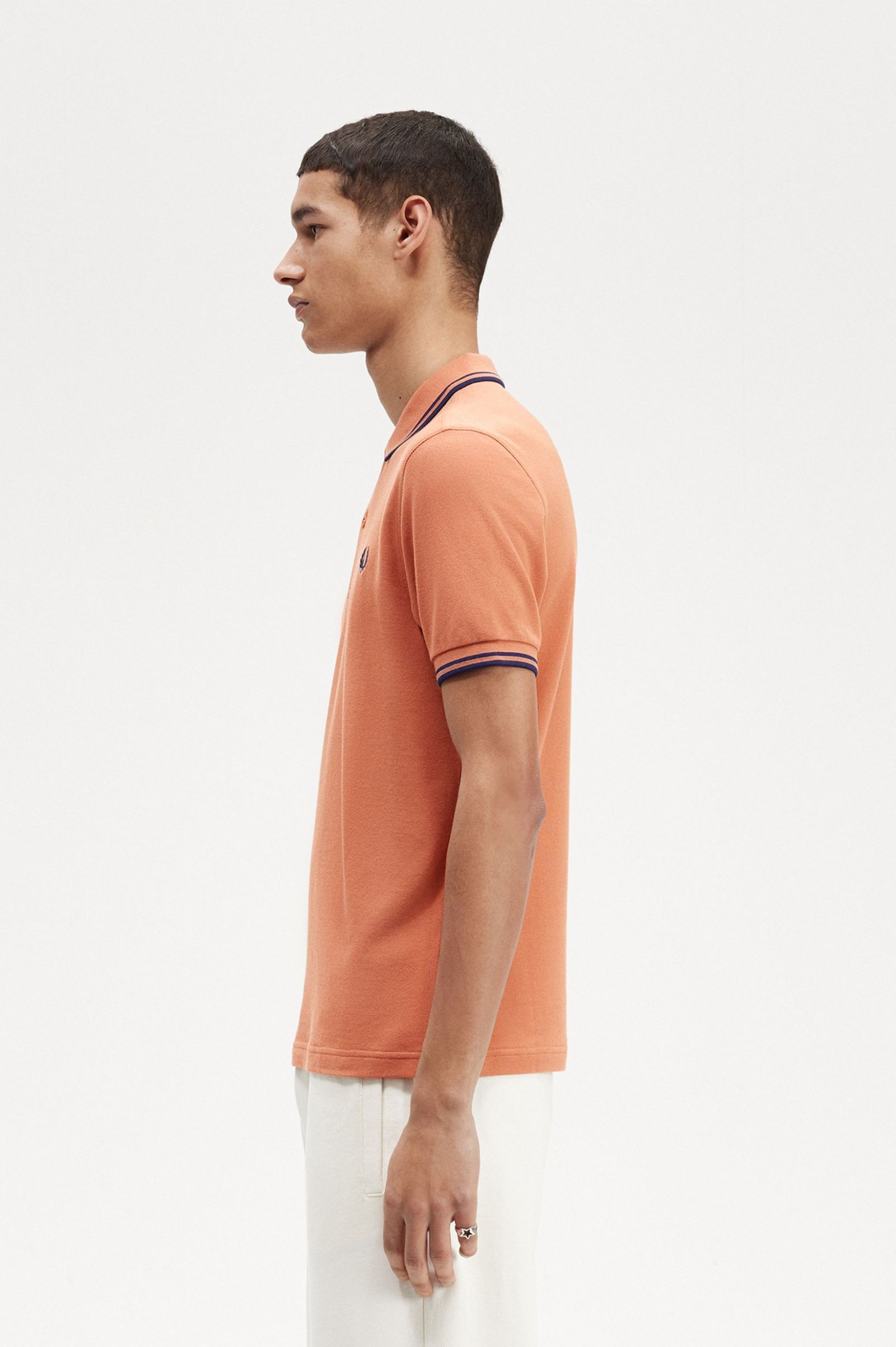 The Fred Perry ShirtM3600 Light Rust / French Navy / French Navy