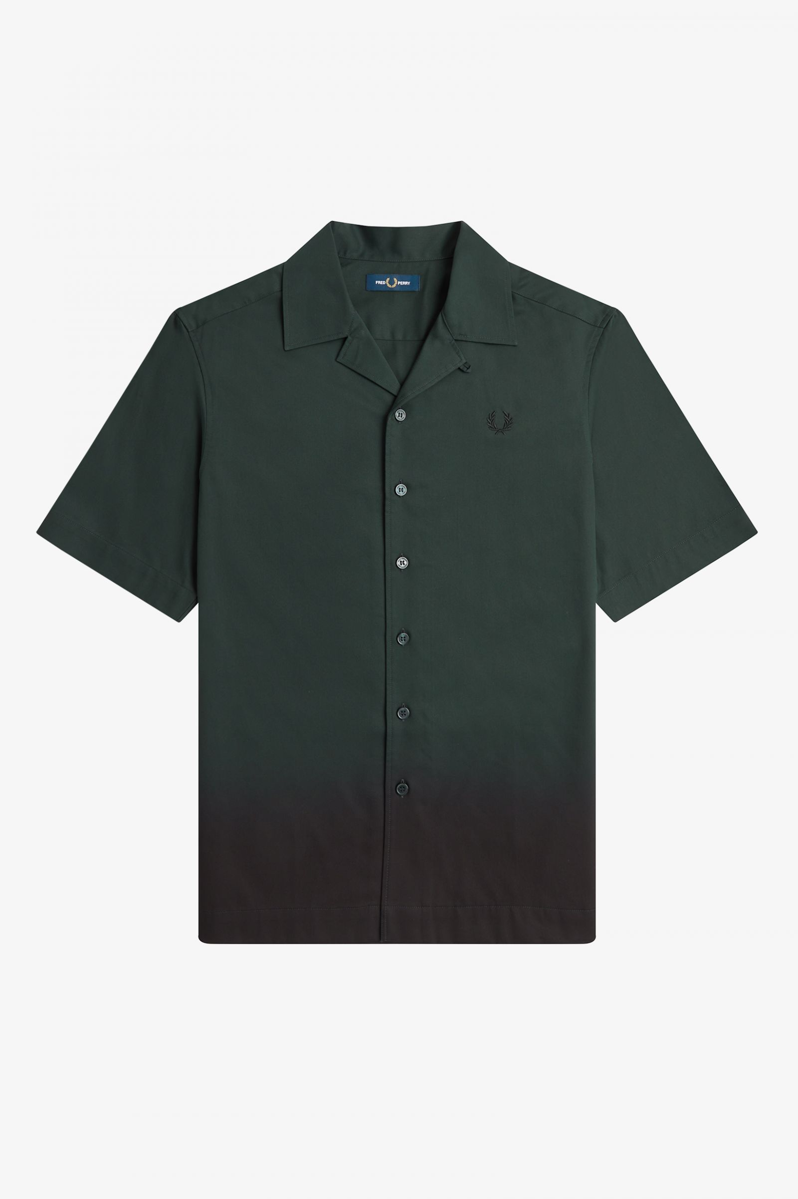 Ombre Revere Collar Shirt Night Green