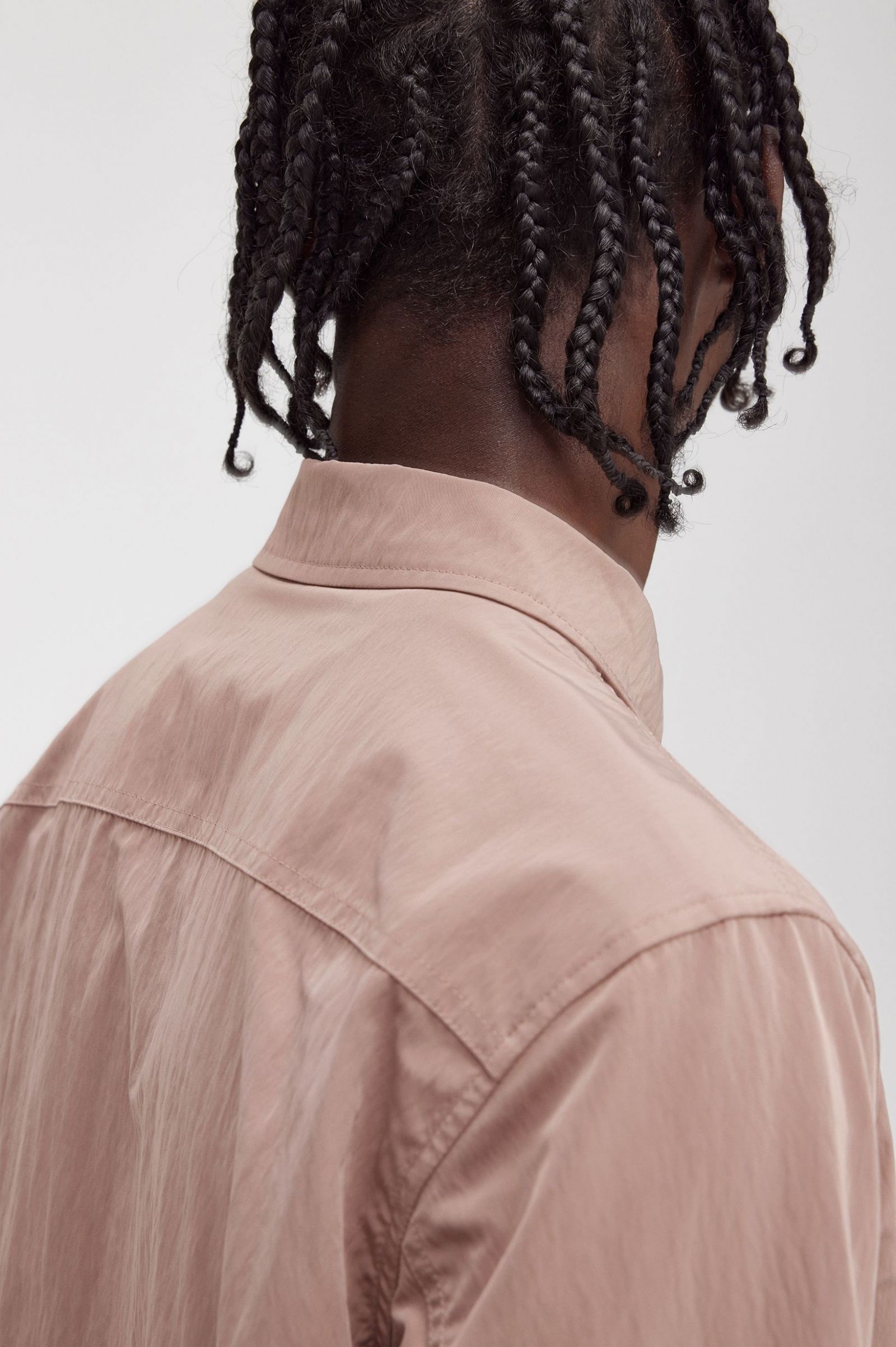 Zip-Through Overshirt Dark Pink