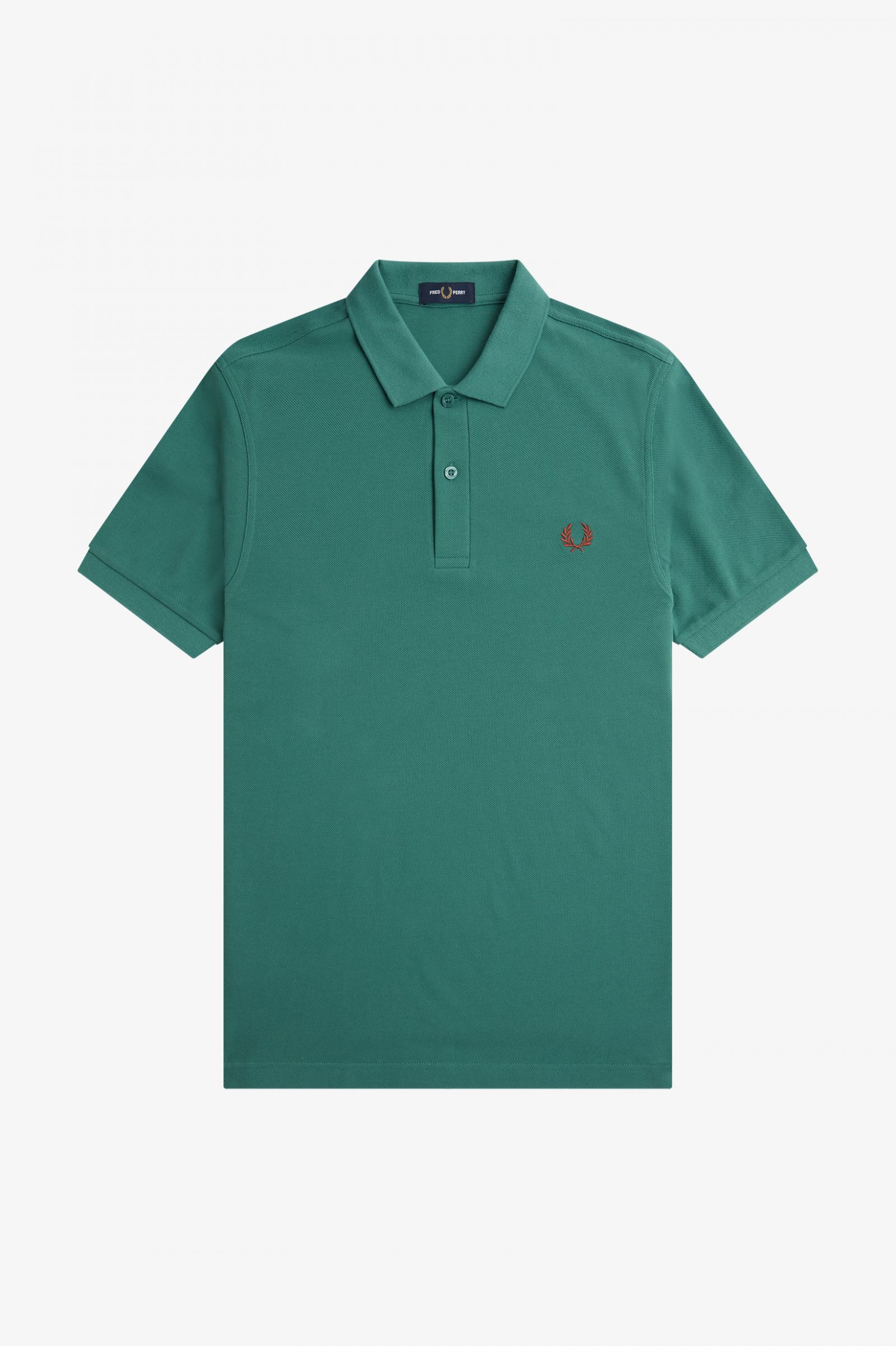 The Fred Perry ShirtM6000 Deep Mint / Whisky Brown