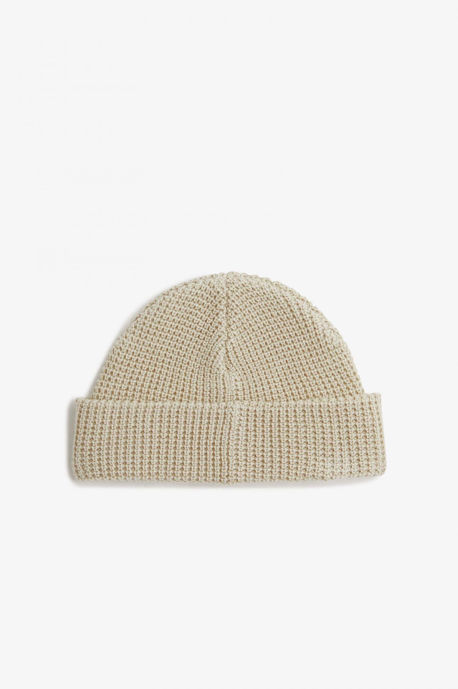 Waffle Knit Beanie Oatmeal / Black