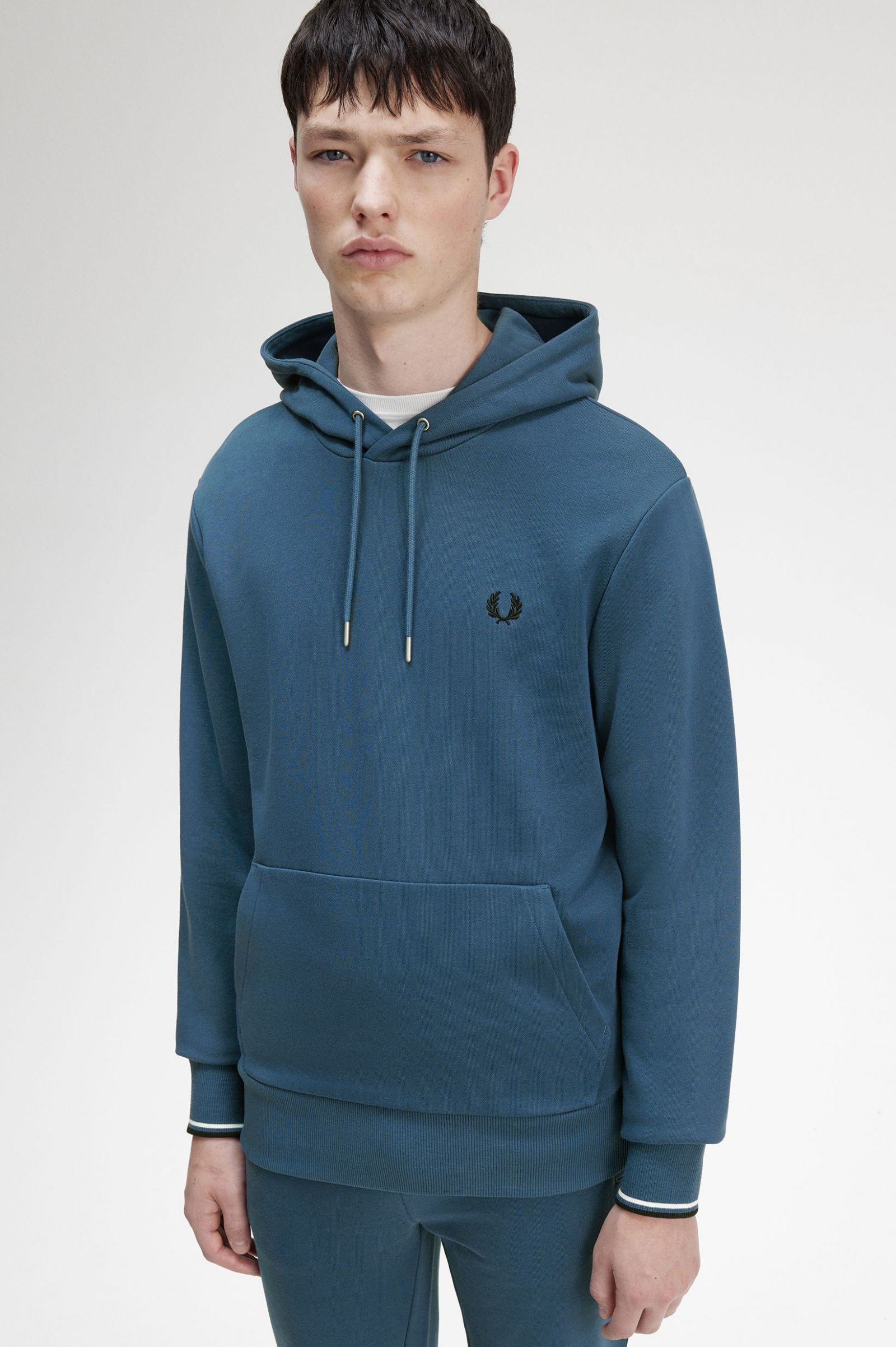 Tipped Hooded Sweatshirt Midnight Blue