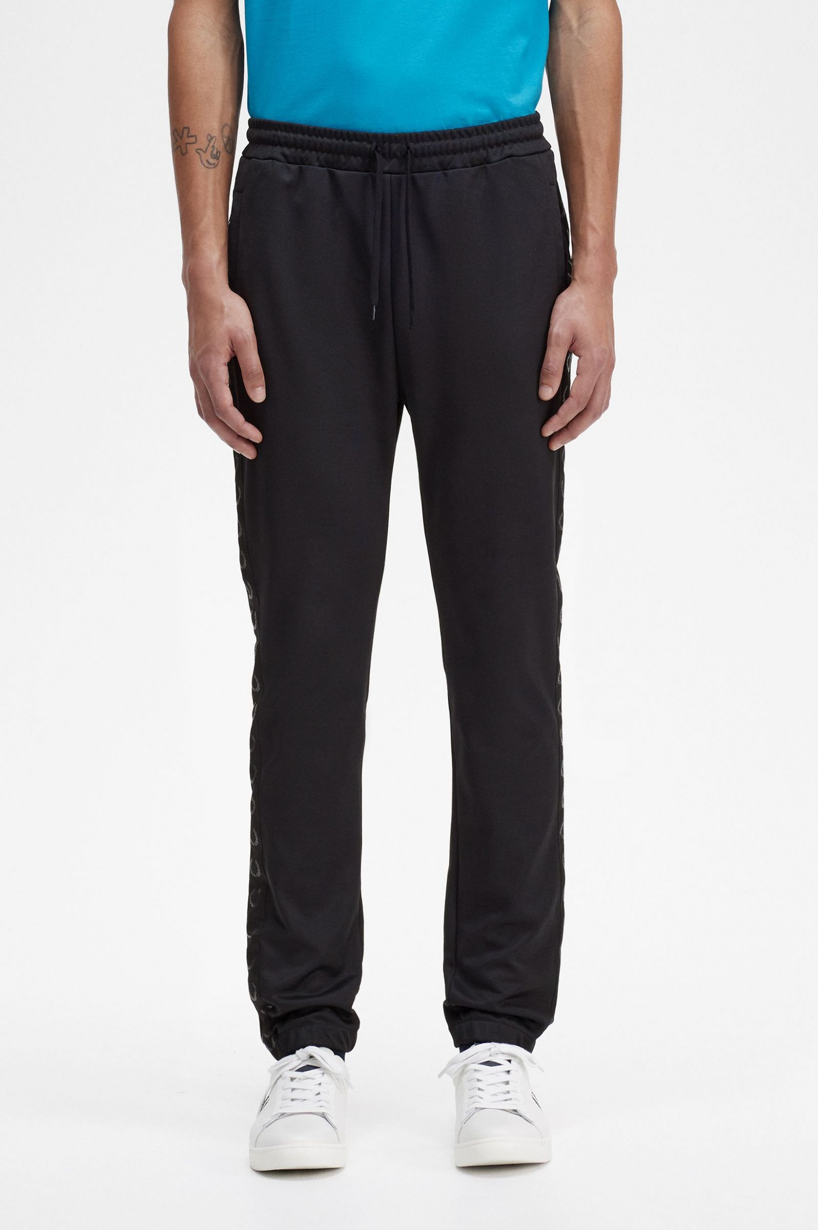 Taped Track Pants Black / Black