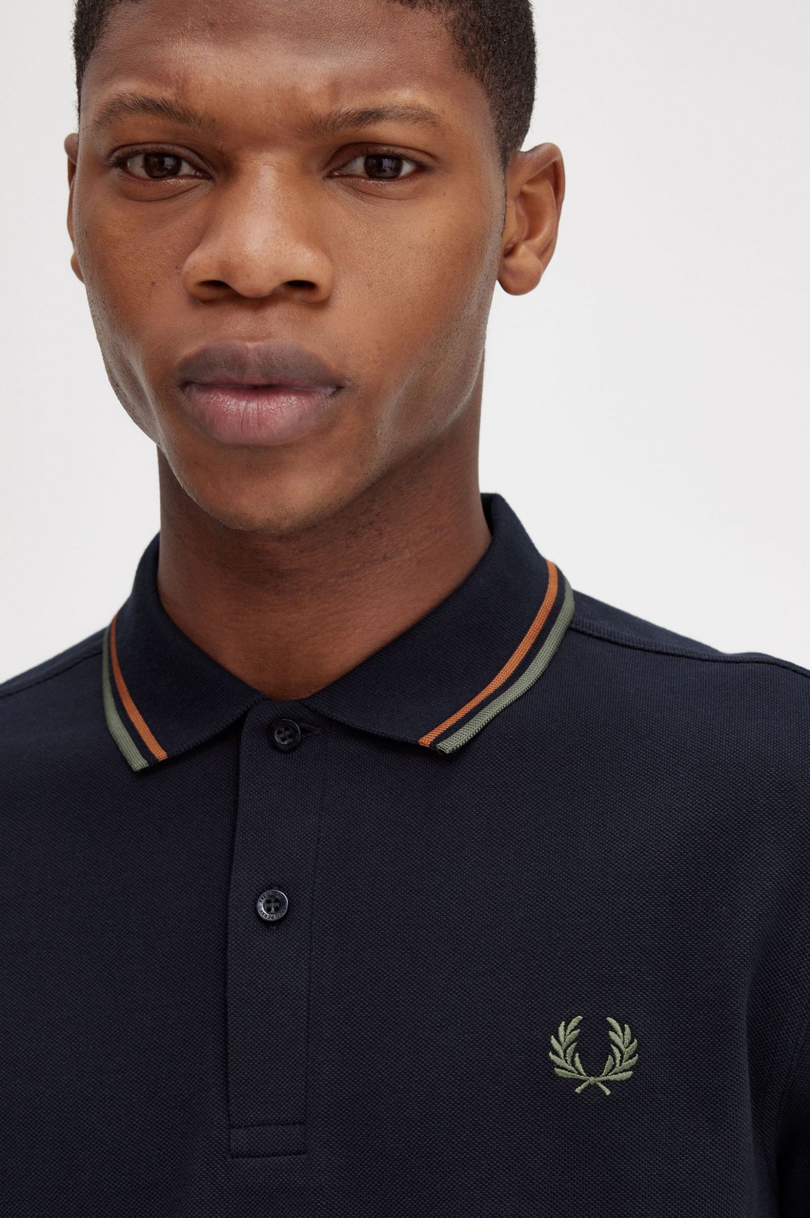 The Fred Perry ShirtM3636 Navy / Nut Flake / Field Green