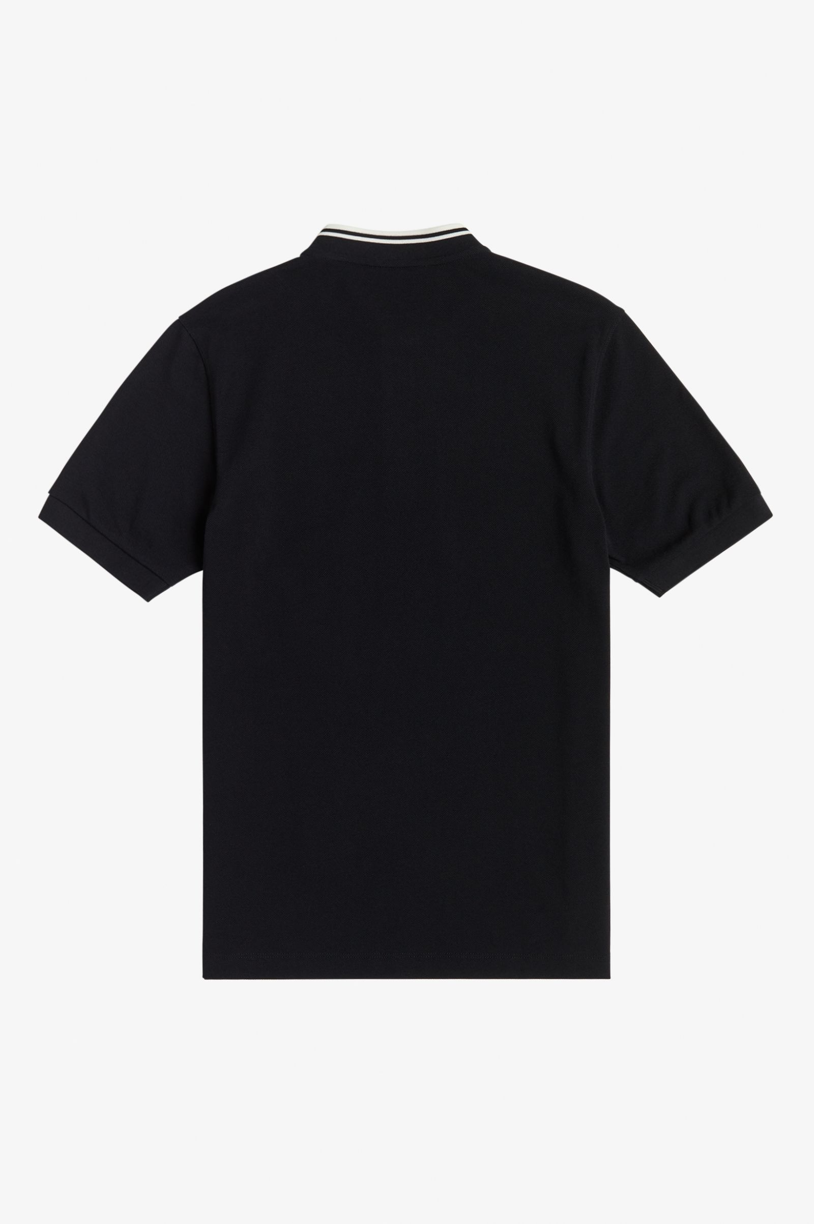Bomber Collar Polo Shirt Black