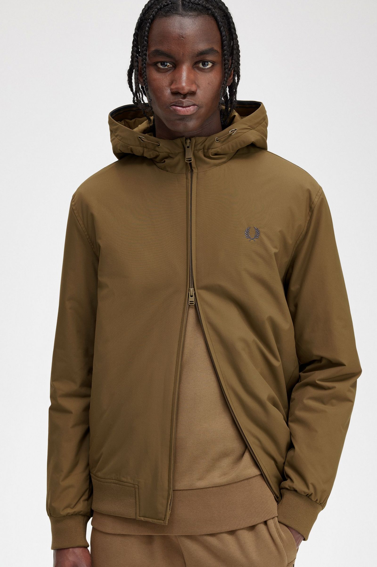 Padded Hooded Brentham Jacket Shaded Stone