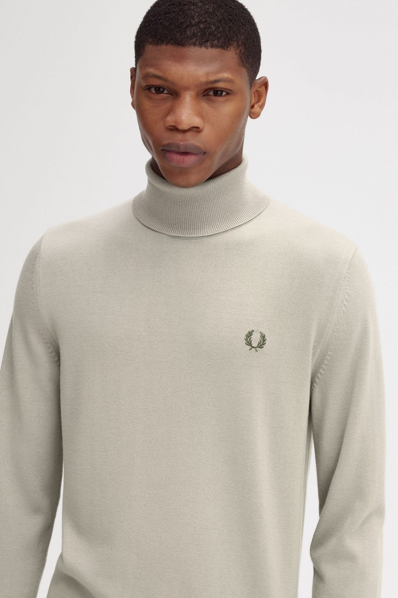 Roll Neck Jumper Dark Oatmeal
