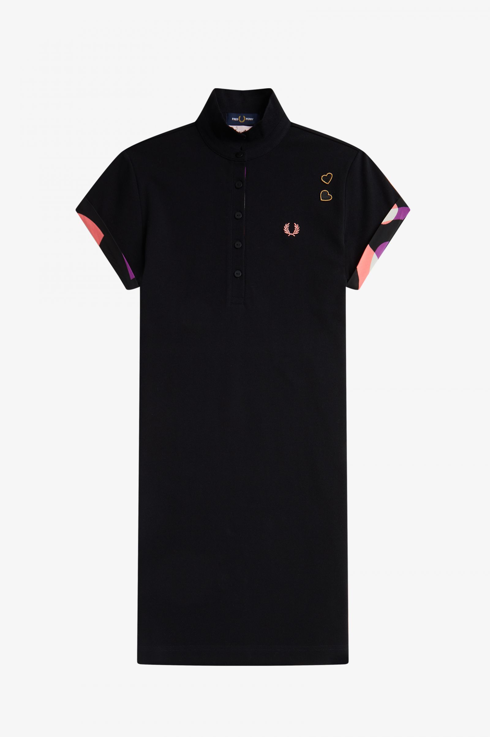 Amy Winehouse FoundationContrast Trim Piqué Dress Black