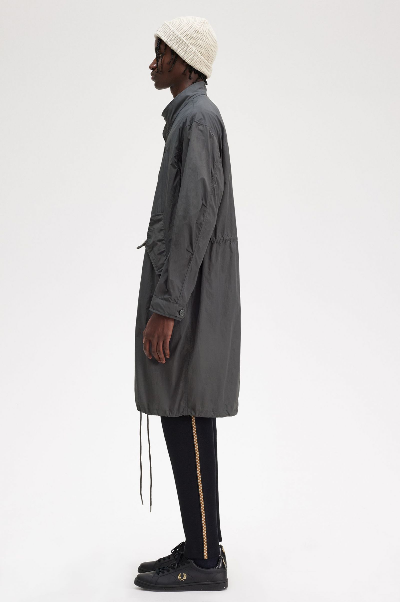 Straight Hem Parka Gunmetal
