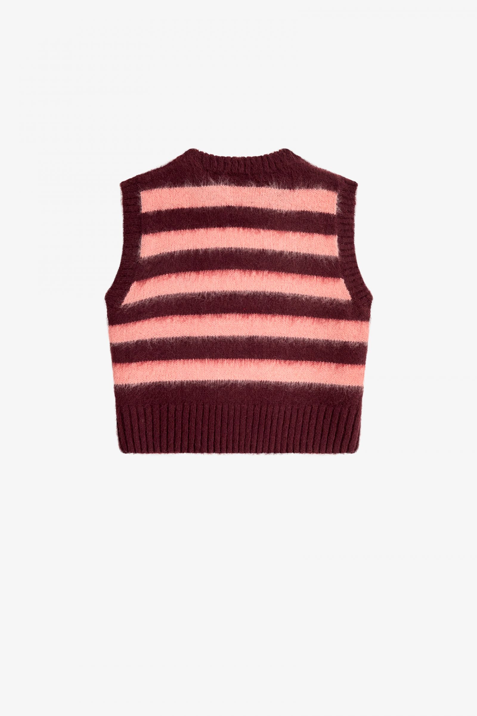 Amy Winehouse FoundationStriped Knitted Tank Oxblood