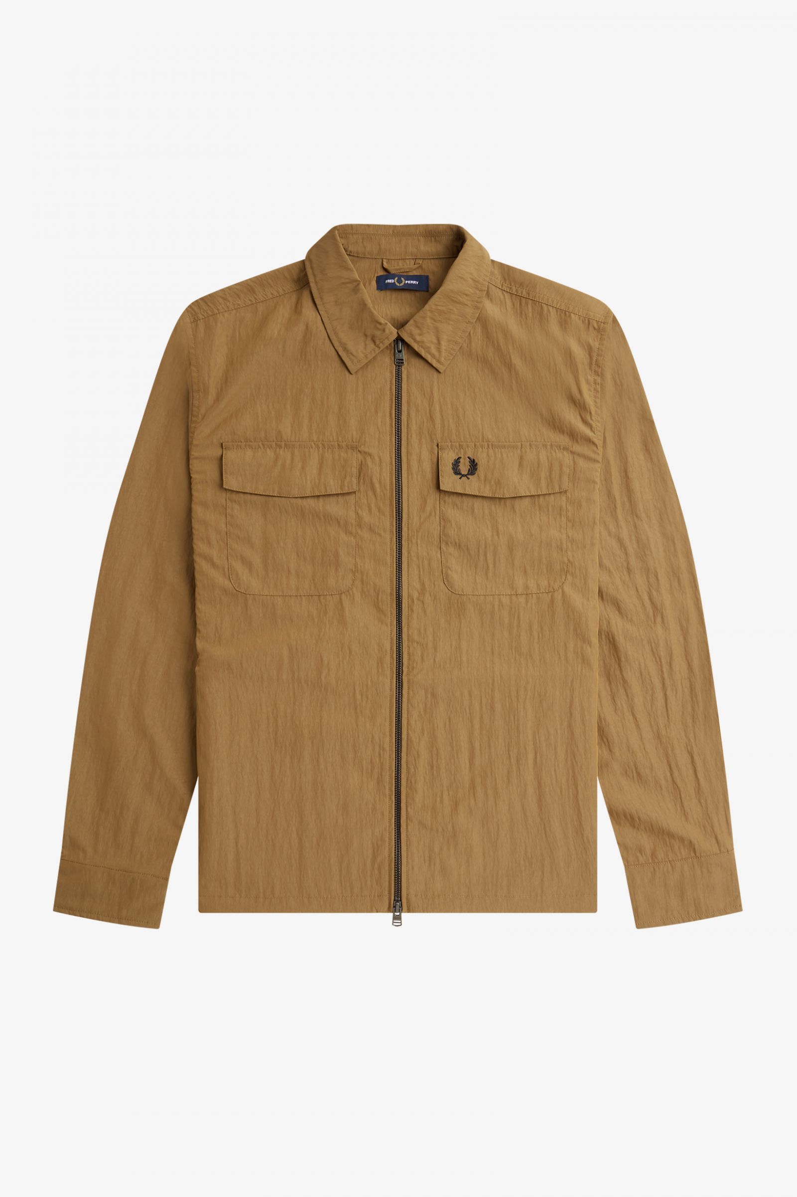 Lightweight Zip-Through Overshirt Shaded Stone