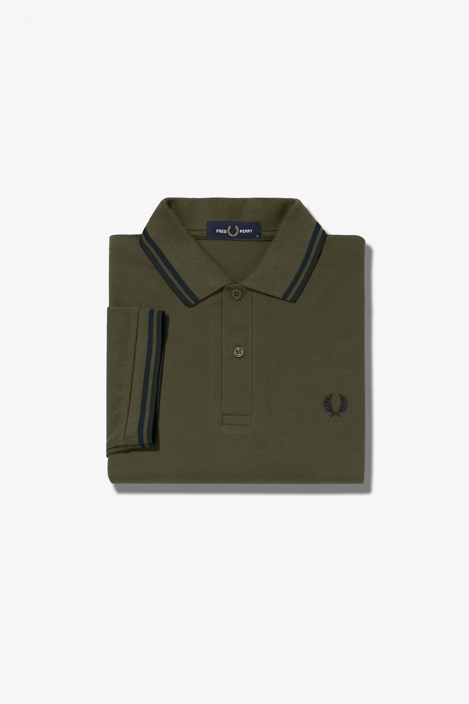 The Fred Perry ShirtM3600 Uniform Green / Black / Black