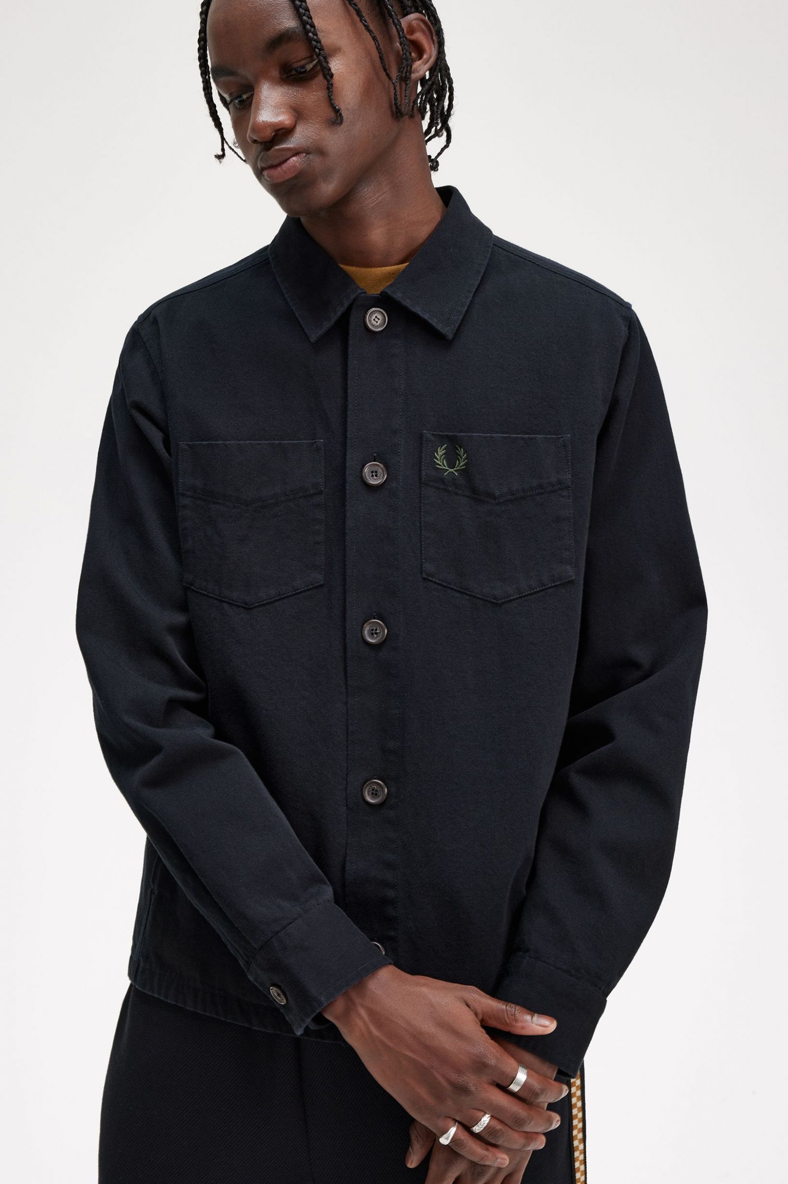 Twill Overshirt Black