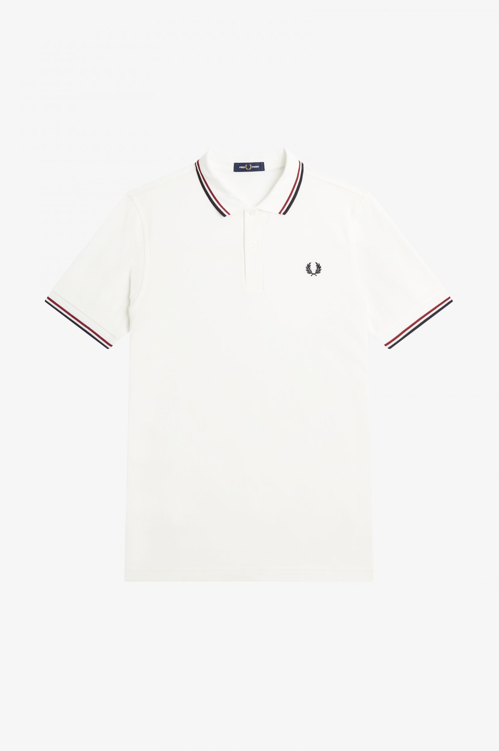 The Fred Perry ShirtM3600 Snow White / Burnt Red / Navy