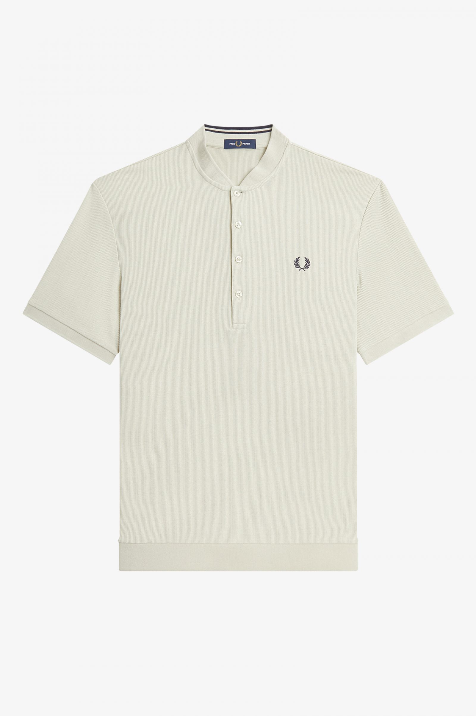Henley Polo Shirt Light Oyster