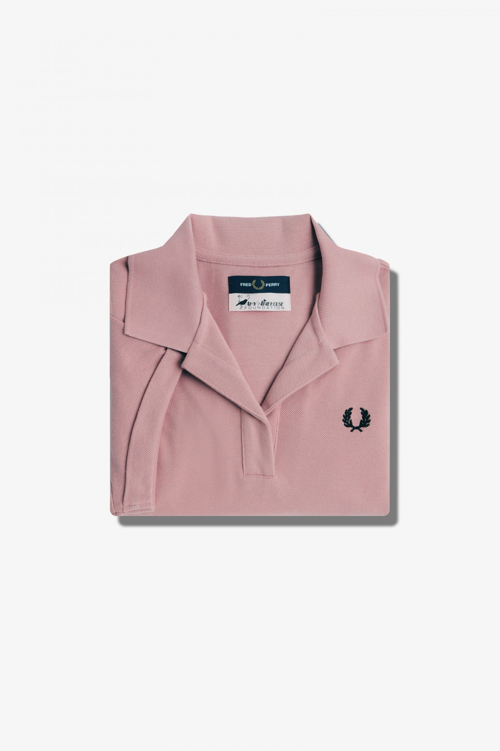Amy Winehouse FoundationOpen-Collar Piqué Shirt Dusty Rose Pink