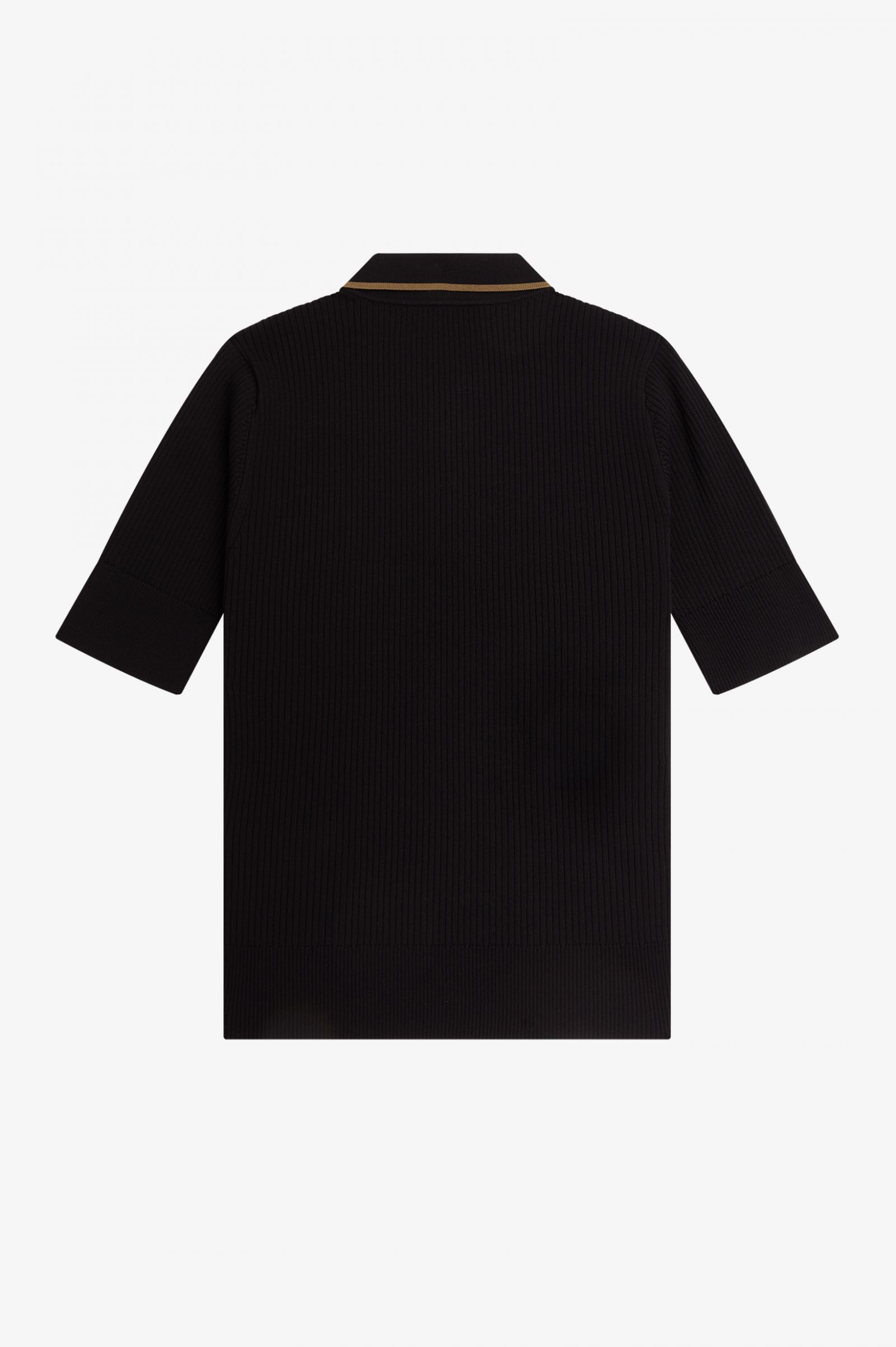 Ribbed Knitted Shirt Black