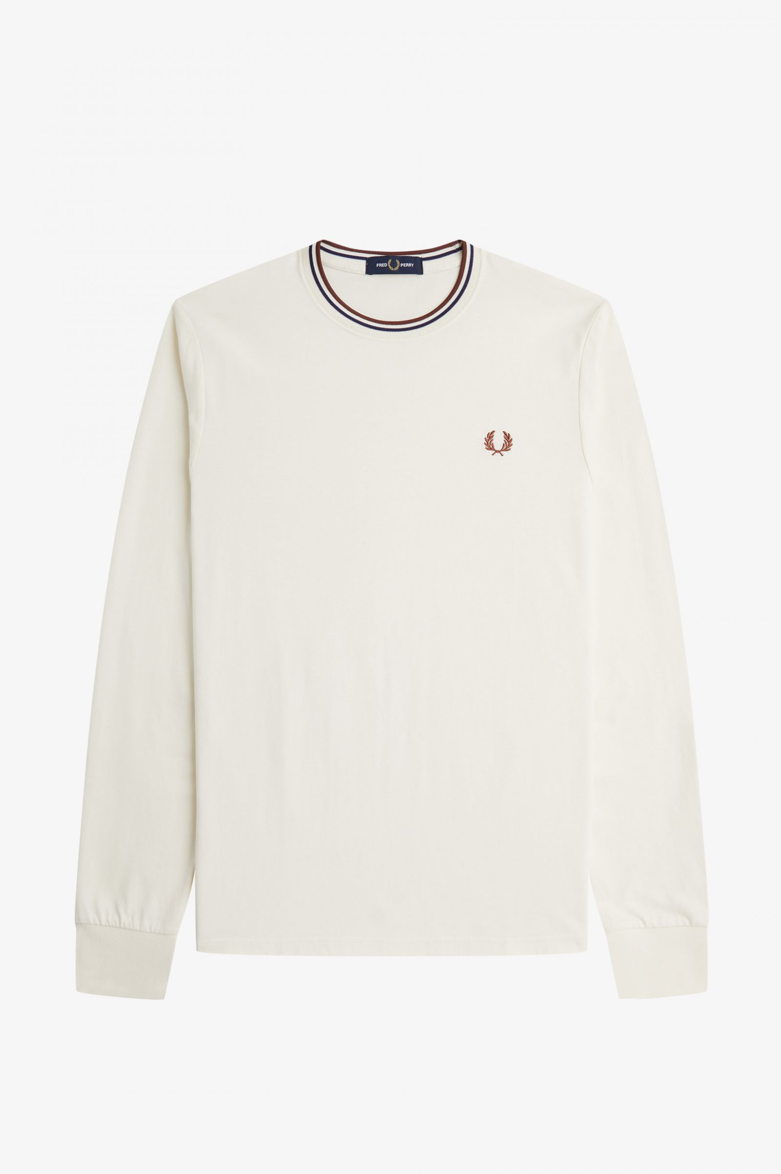 Twin Tipped T-Shirt Ecru / Whisky Brown