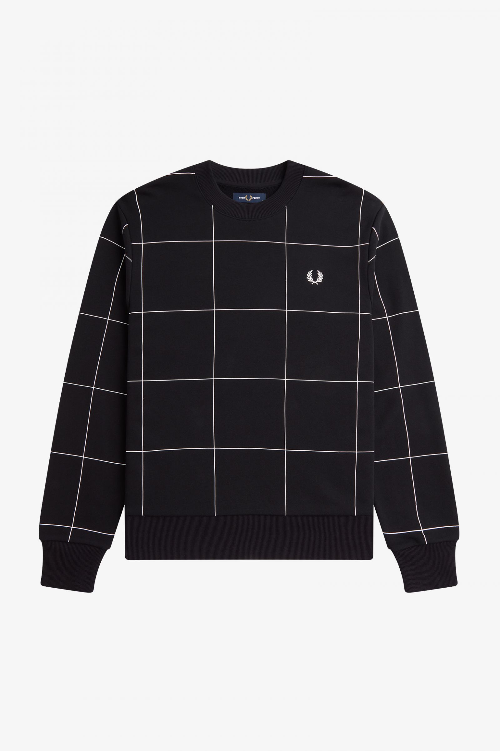 Grid Detail Sweatshirt Black