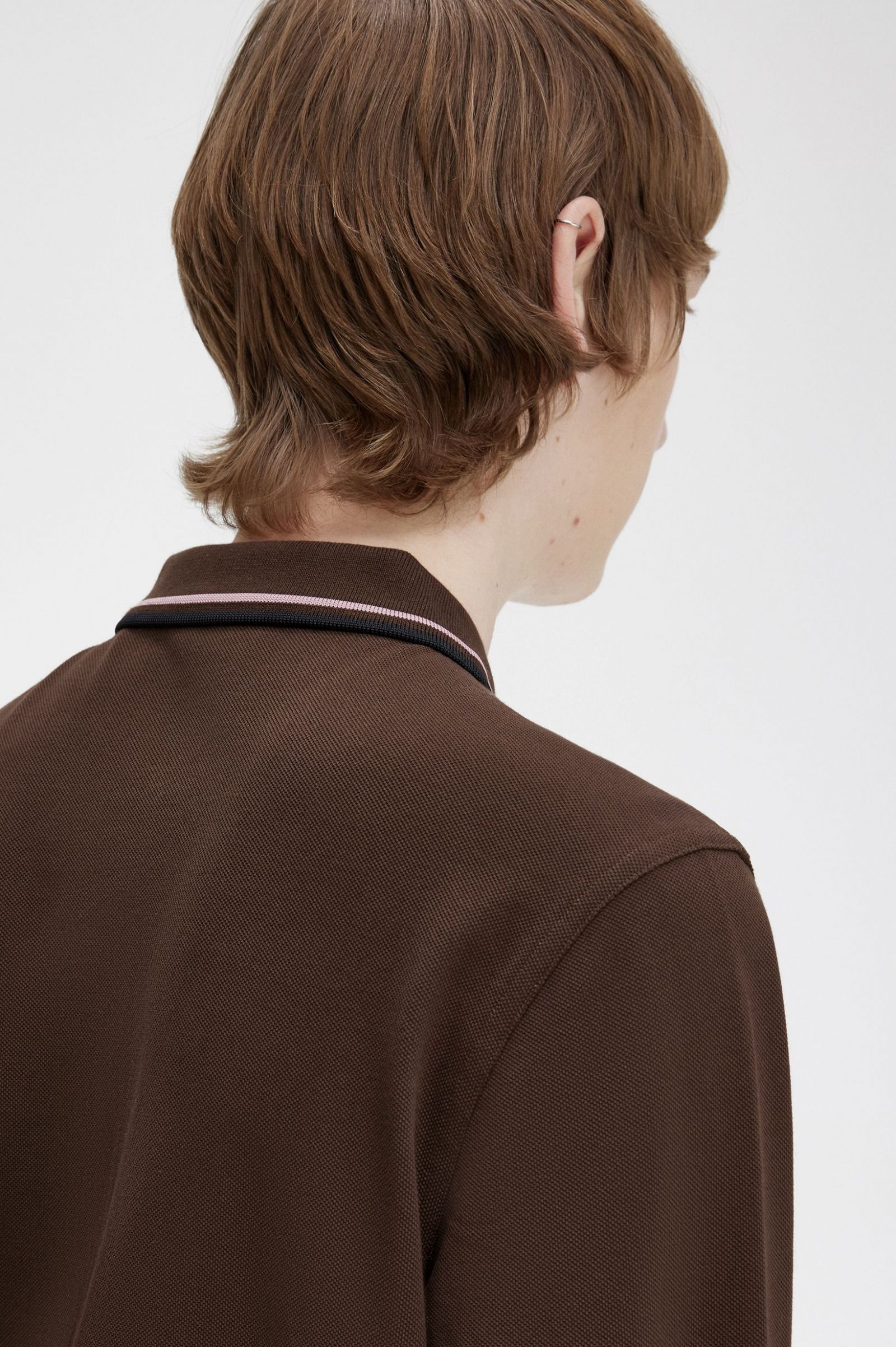 The Fred Perry ShirtM3636 Burnt Tobacco / Dark Pink / Black