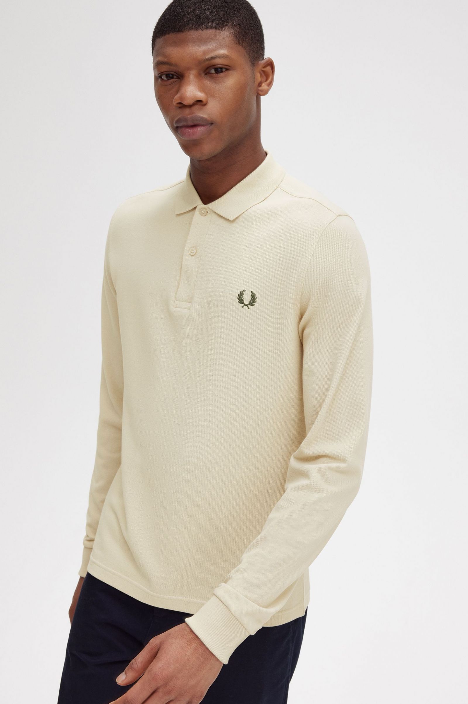 The Fred Perry ShirtM6006 Oatmeal / Field Green