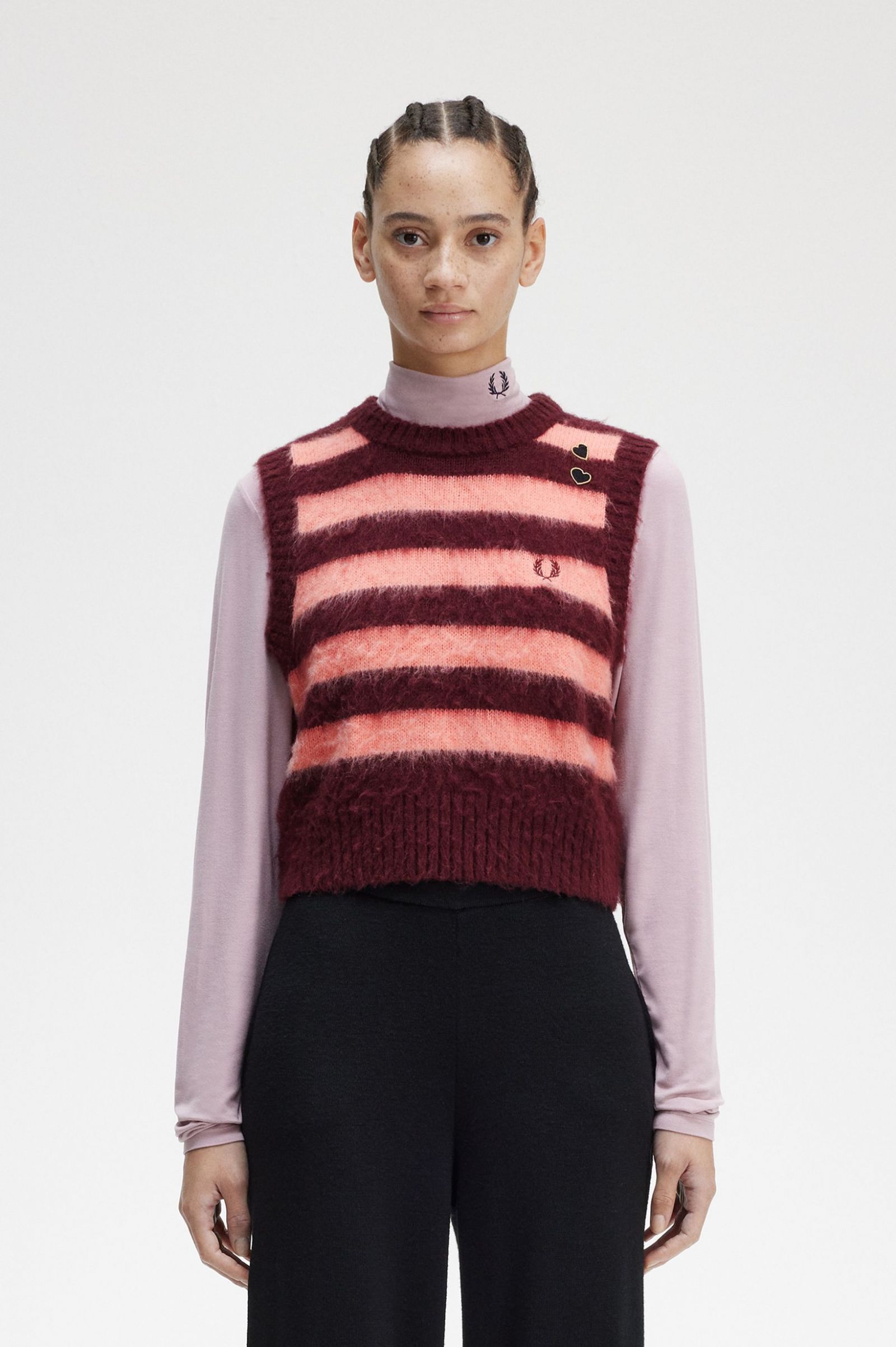 Amy Winehouse FoundationStriped Knitted Tank Oxblood